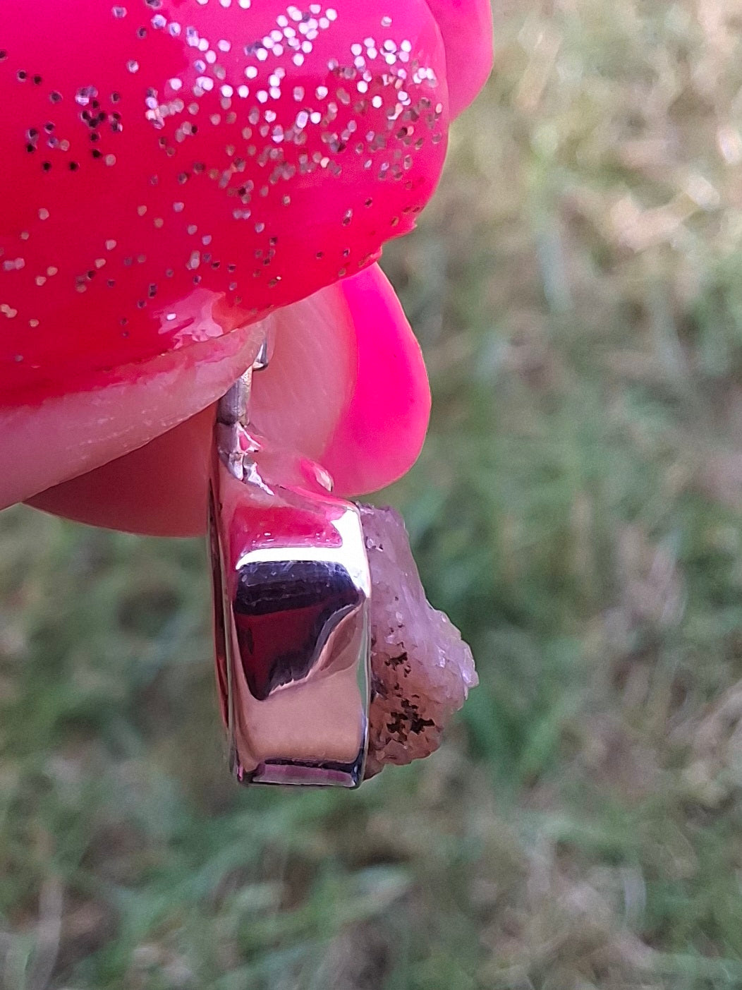 Pink Tourmaline Pendant, 925 Silver, Crystal (Ref: PT79)