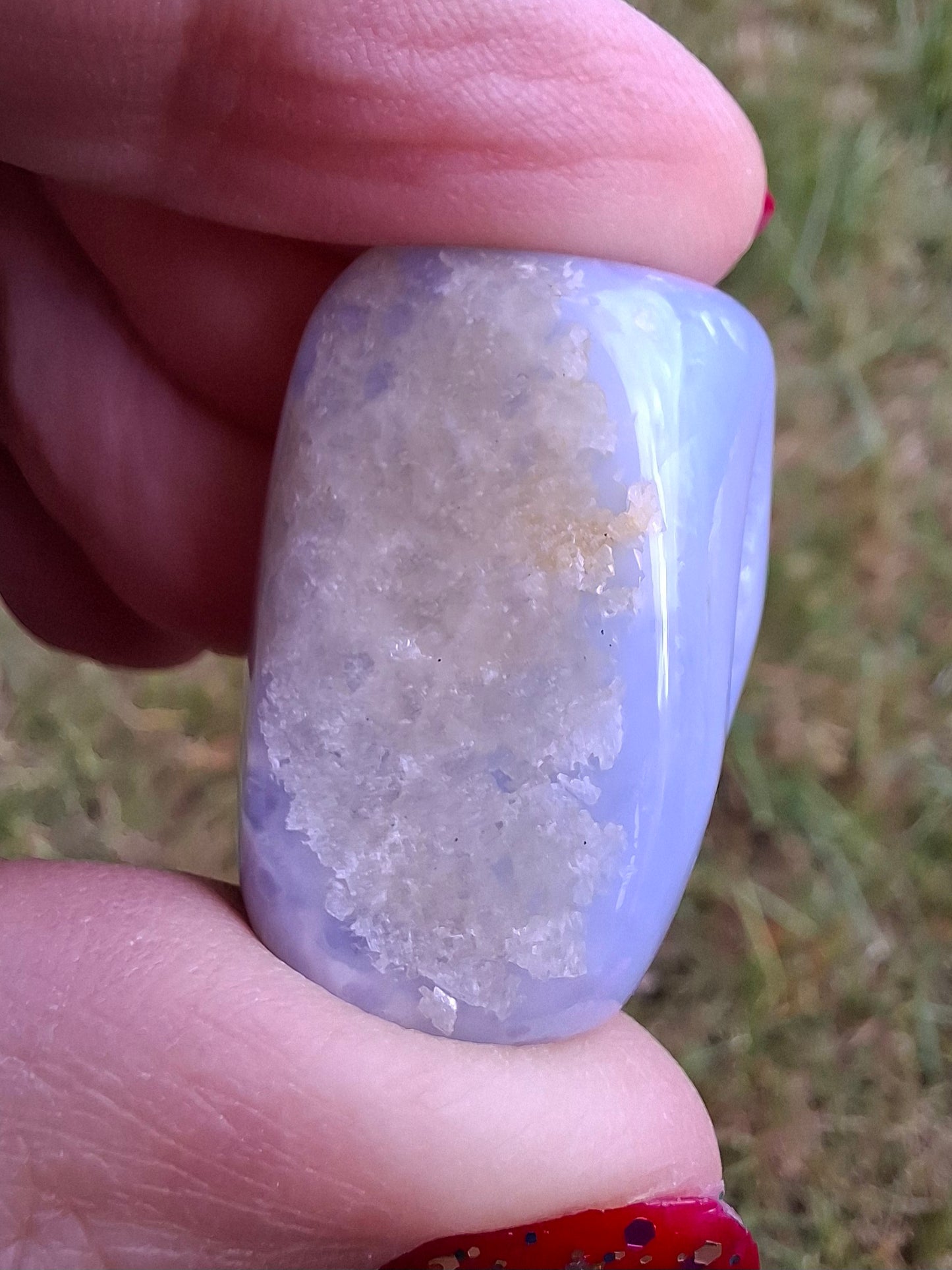 Blue Lace Agate, Tumble Stone, Crystal (Ref: T138)