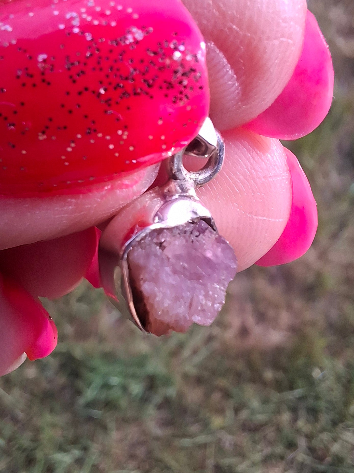 Pink Tourmaline Pendant, 925 Silver, Crystal (Ref: PT79)