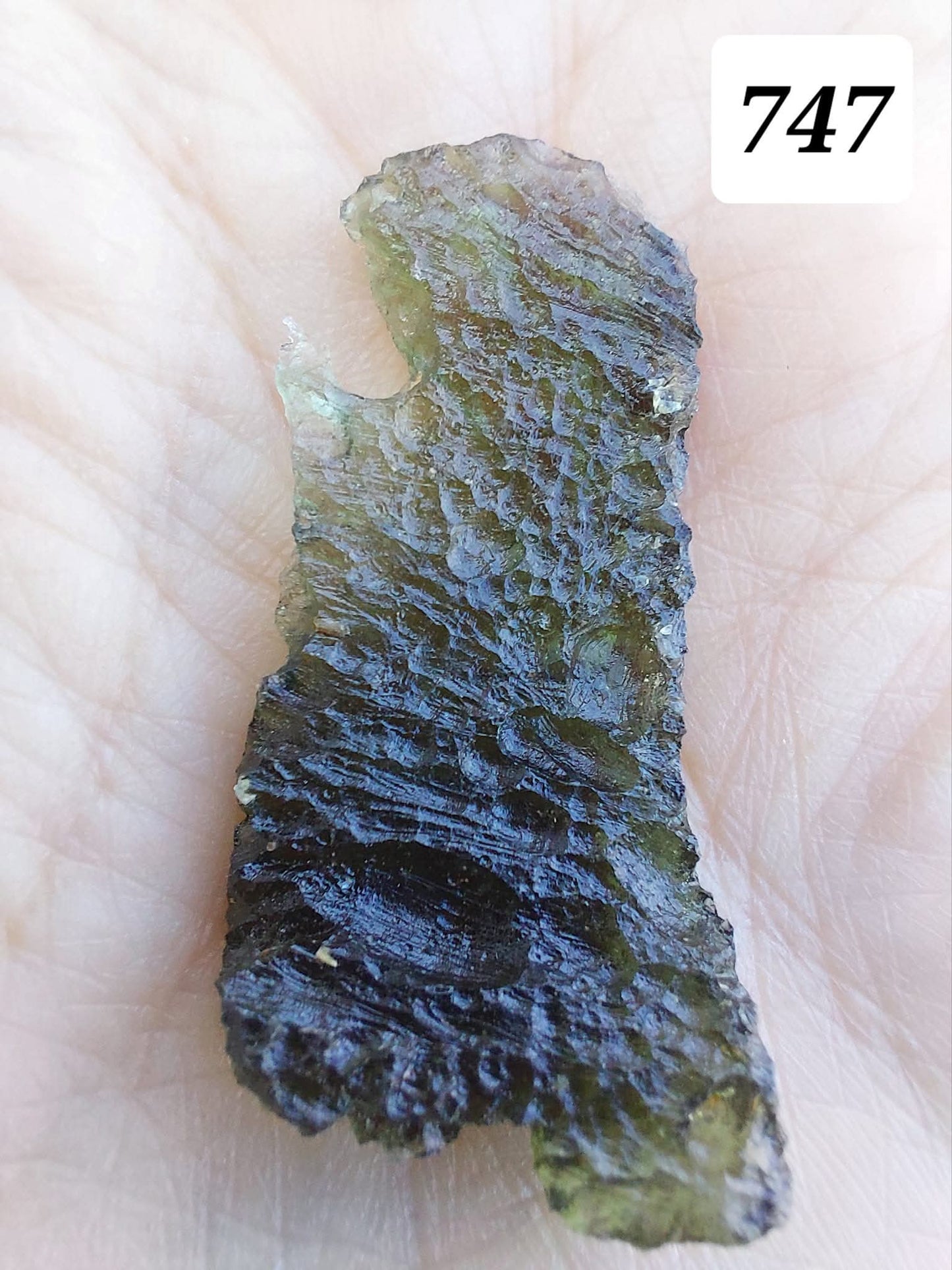Moldavite Piece, MALY CHLUM, 5.57g, Tektite (Ref: 747)