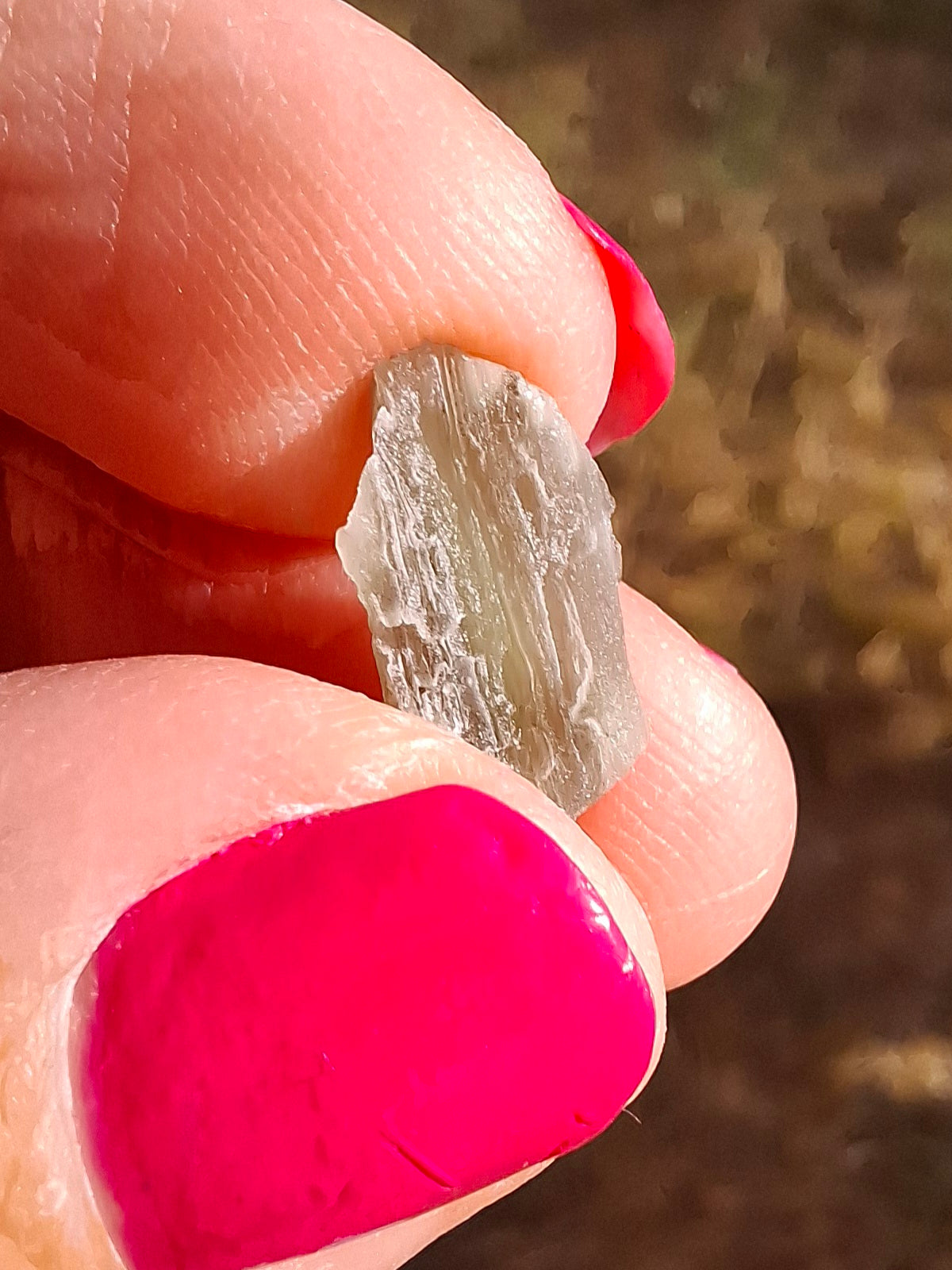 Moldavite Piece, SNOWFLAKE, FROSTED, BRUSNA, Tektite (Ref: 1494)