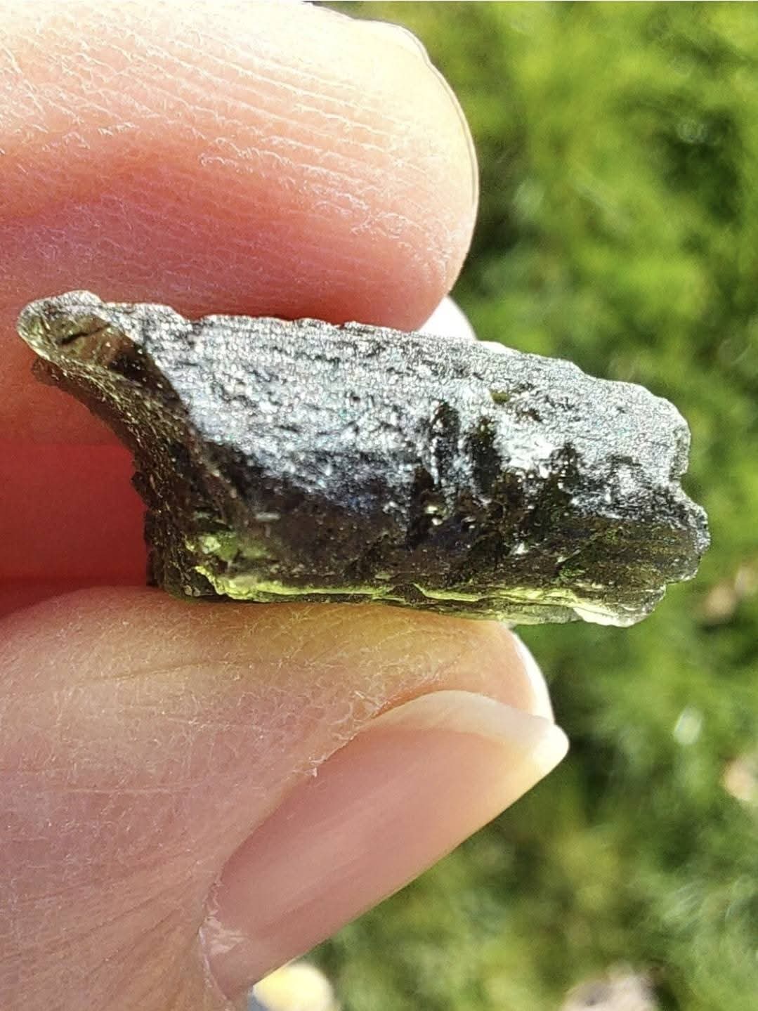 Moldavite Piece, CHLUM, 3.51g, Tektite (Ref: 1053)
