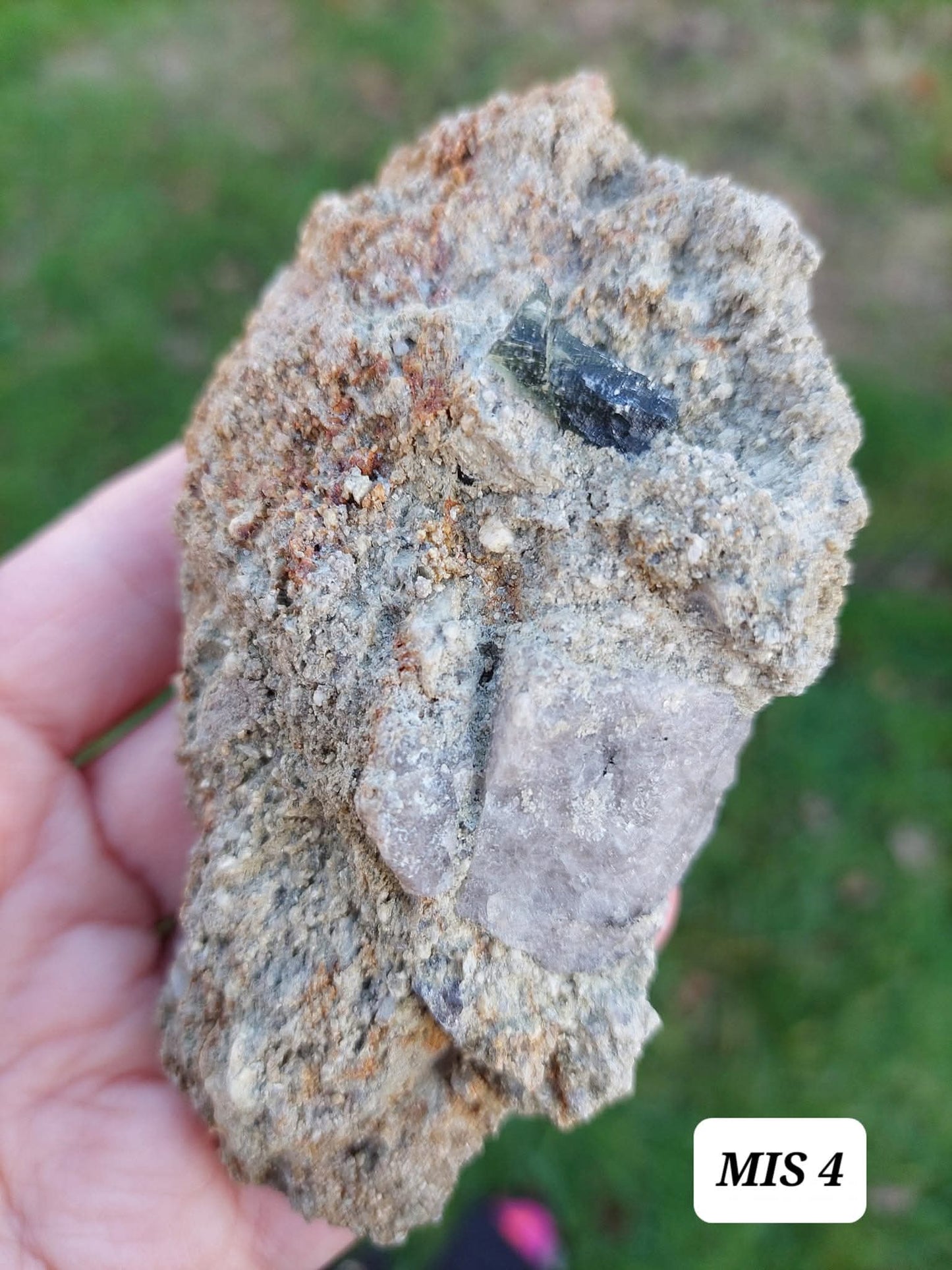 Moldavite In-Situ (in matrix), Besednice, Est- 2g, Tektite (Ref: MIS4)