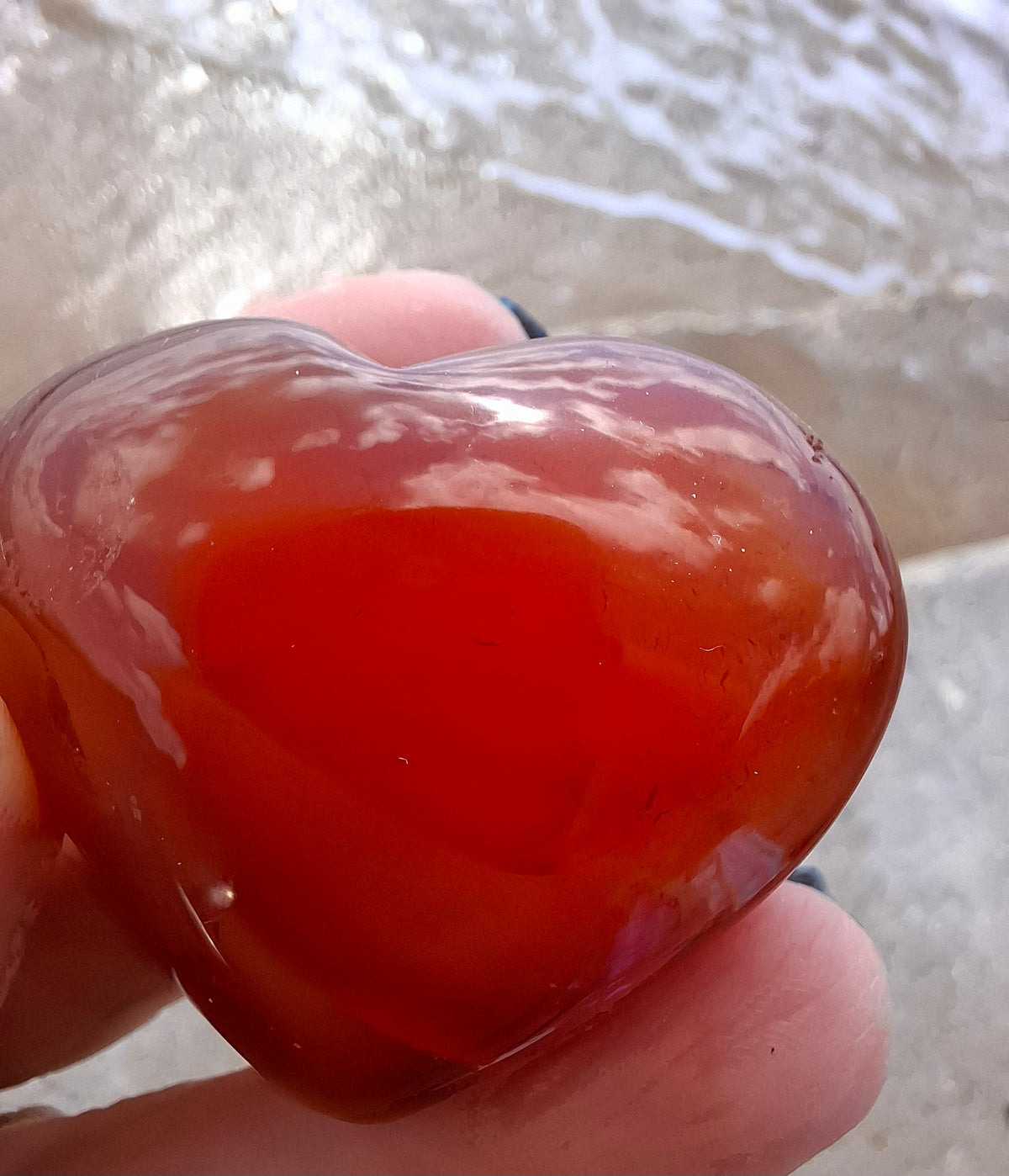 Druzy Carnelian Heart, Crystal (Ref: DCH1)