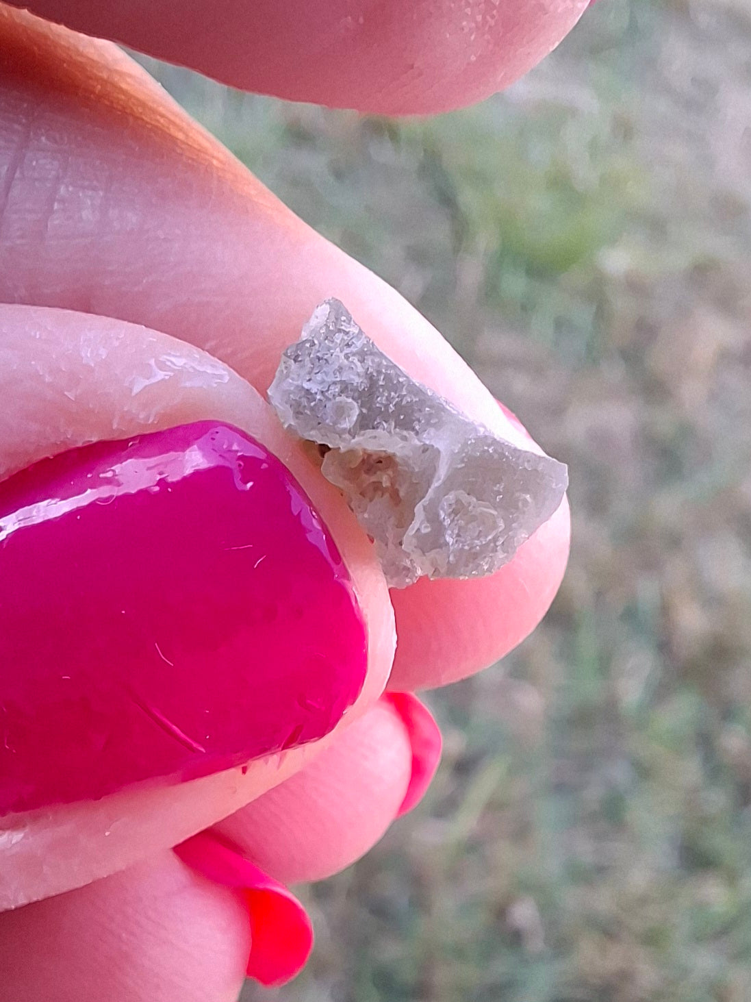 Moldavite Piece, SNOWFLAKE, FROSTED, BRUSNA, 0.31g, Tektite (Ref: 1500)