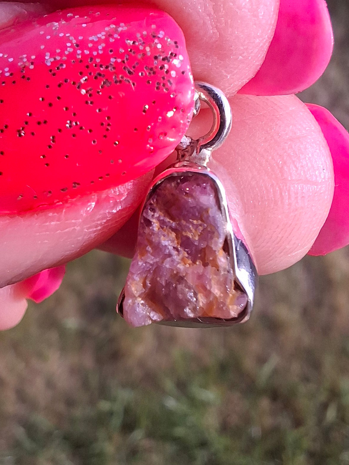 Pink Tourmaline Pendant, 925 Silver, Crystal (Ref: PT88)