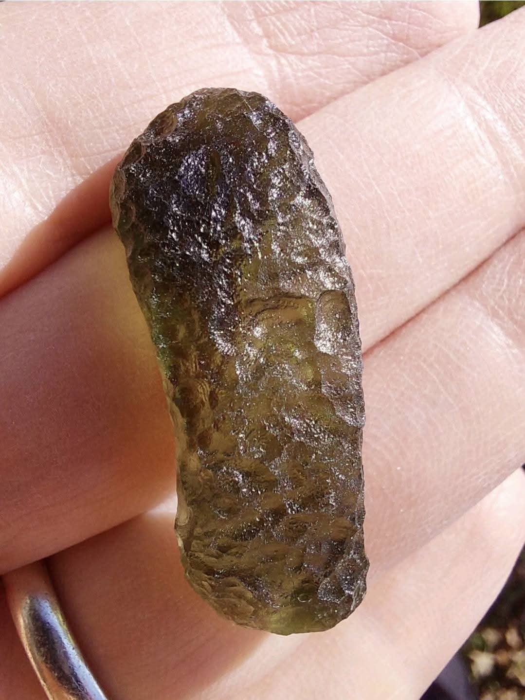 Moldavite Piece, NESMEN, 5.24g, Tektite (Ref: 1049)