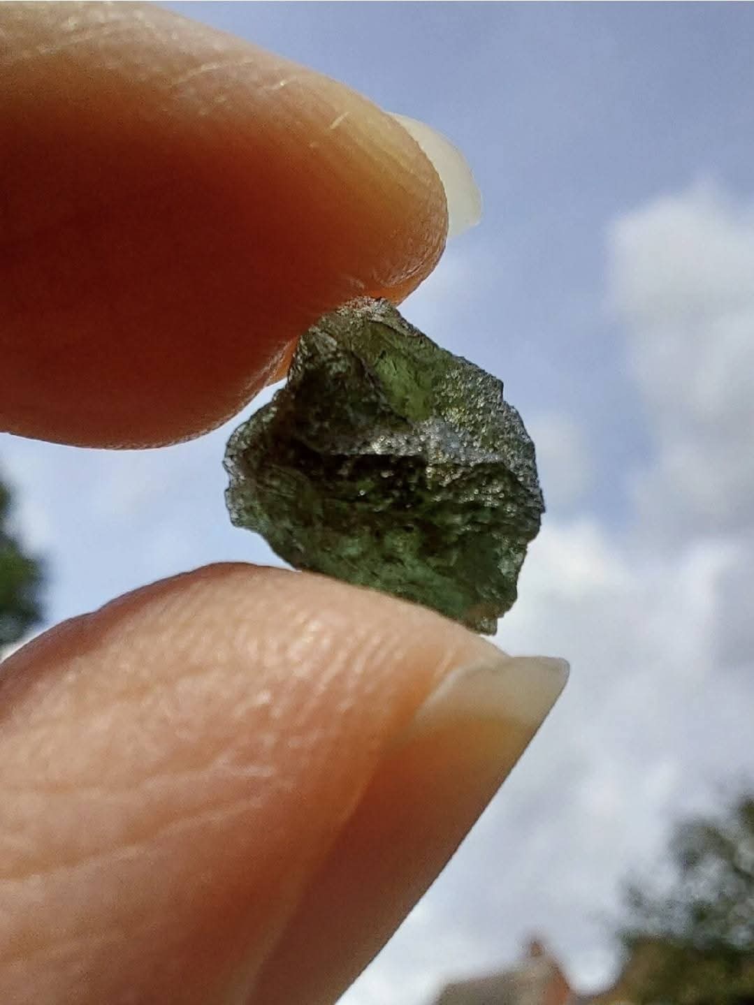 Moldavite Piece, 0.76g, Tektite (Ref: E207)