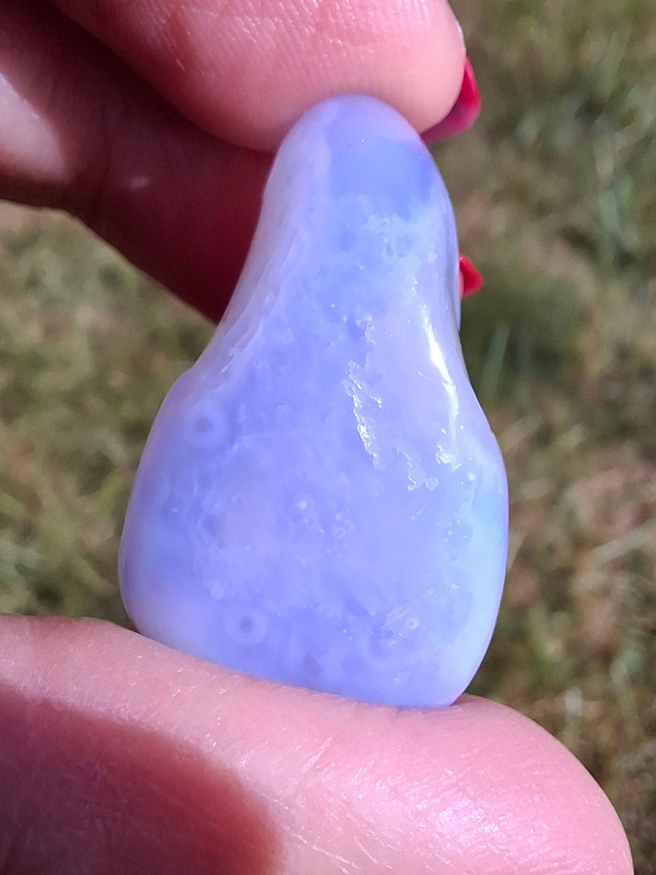 Blue Lace Agate, Tumble Stone, Crystal (Ref: T139)