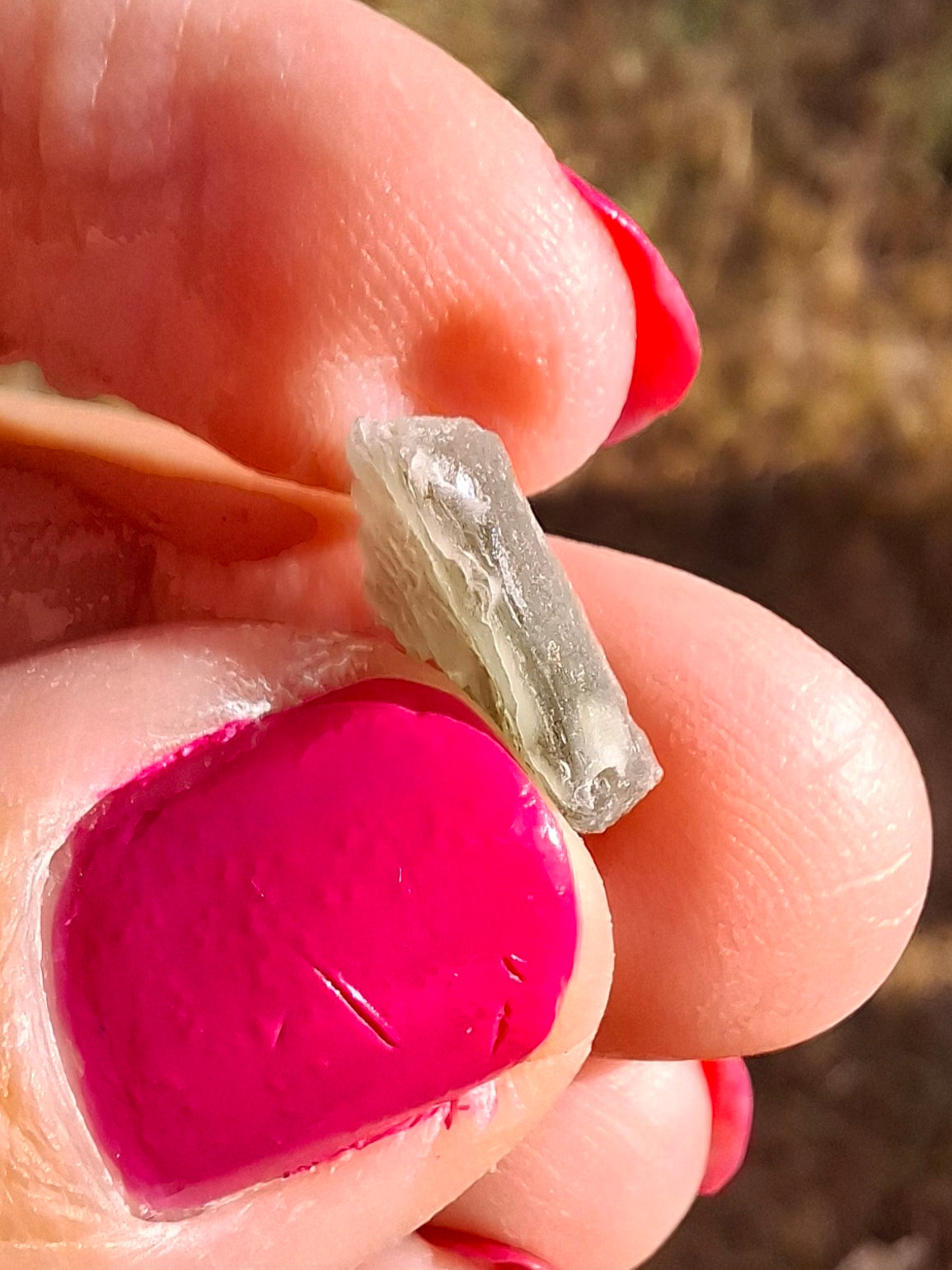 Moldavite Piece, SNOWFLAKE, FROSTED, BRUSNA, Tektite (Ref: 1494)