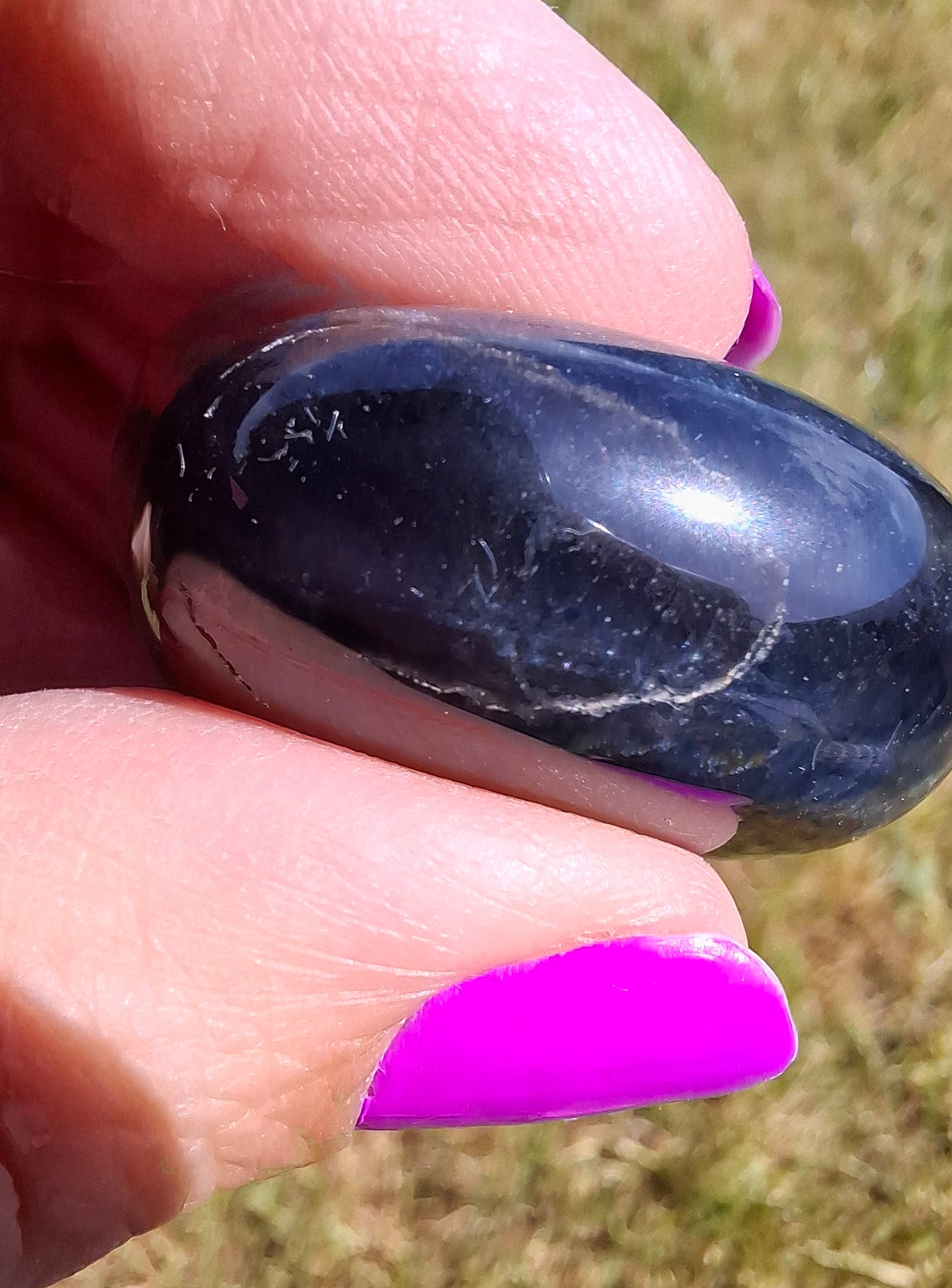 Blue Tigers Eye, Tumble Stone, Crystal (Ref: T22)