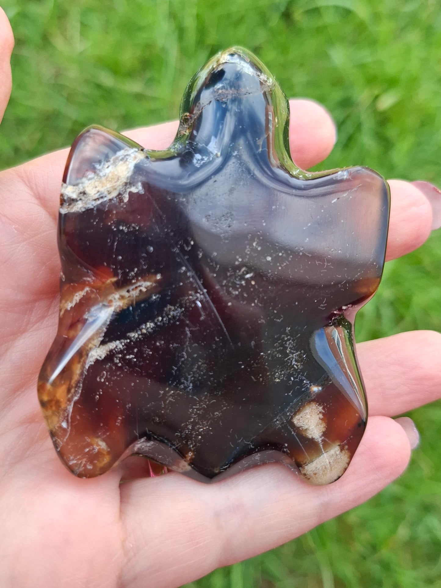 Red Amber Turtle, 56.87g, Carving, Fossil (Ref: TT2)