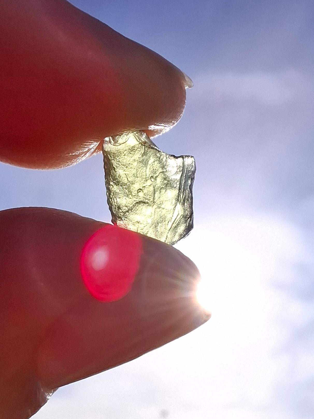 Moldavite Small Piece. 0.35g, Tektite (Ref: 1329)