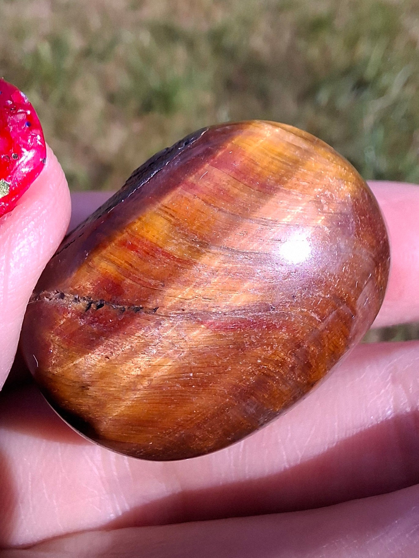 Tigers Eye, Tumble Stone, Crystal (Ref: T136)