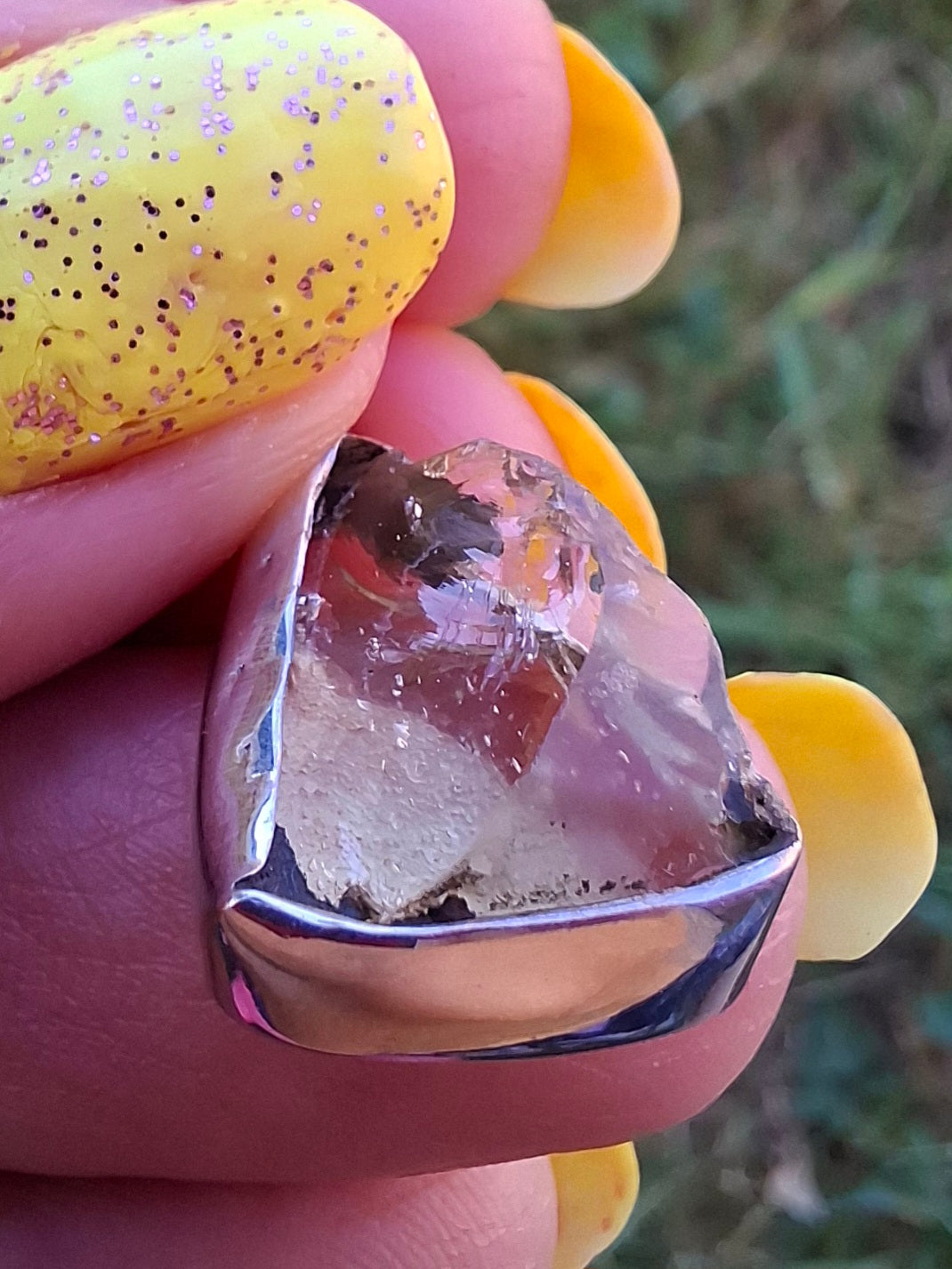 Libyan Desert Glass Pendant, 925 Silver, Tektite (Ref: LP101)