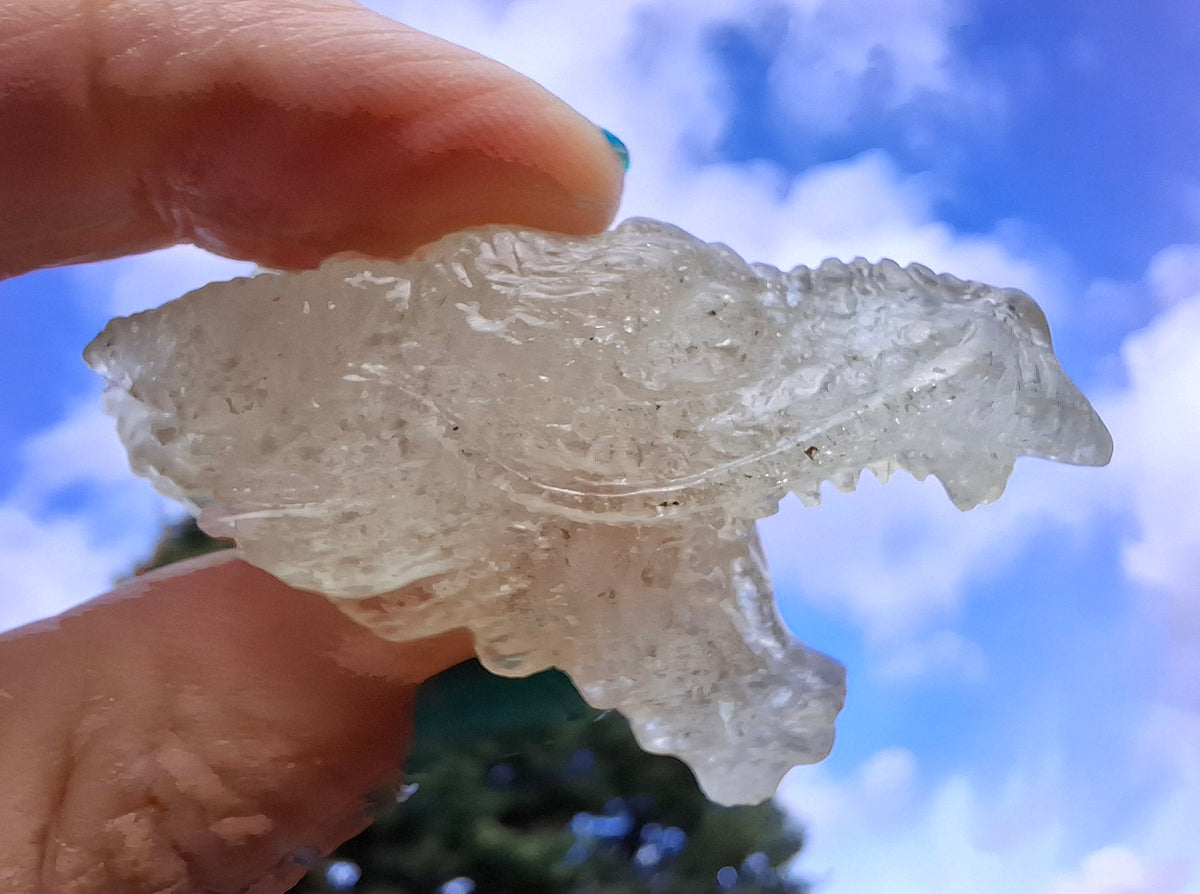 Libyan Desert Glass DRAGON HEAD carving, 22.42g, Tektite (Ref: Dragon 2)