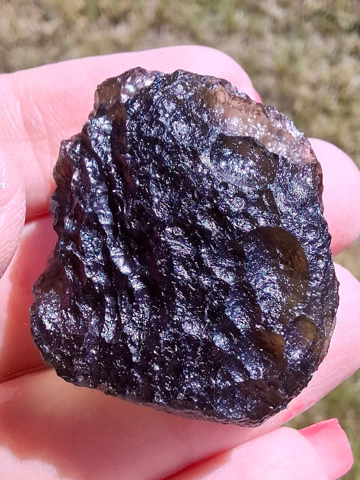 Moldavite Piece, CHLUM, 14.24g, Tektite (Ref: 1181)