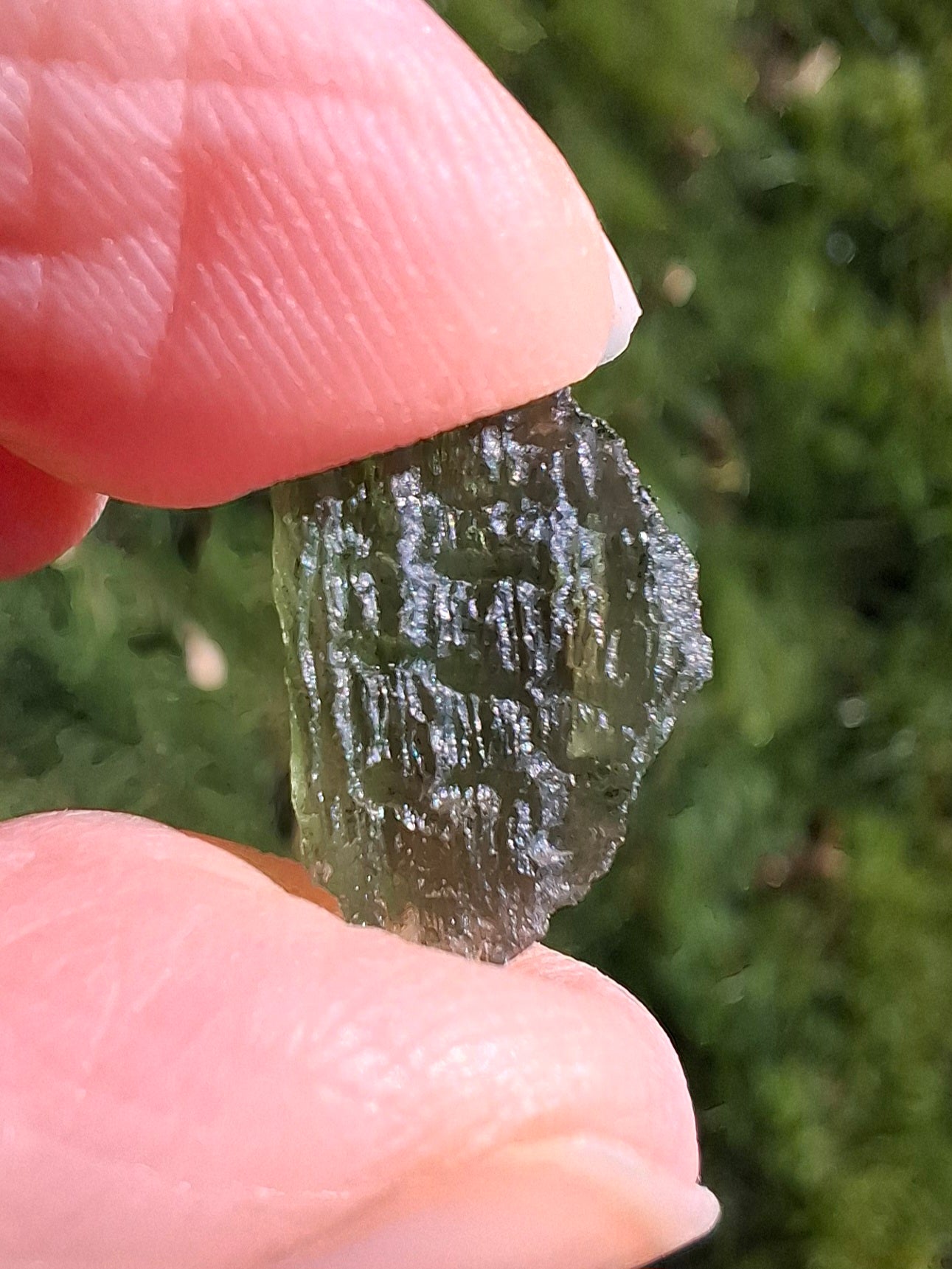 Moldavite Piece, 0.96g, Tektite (Ref: 1330)