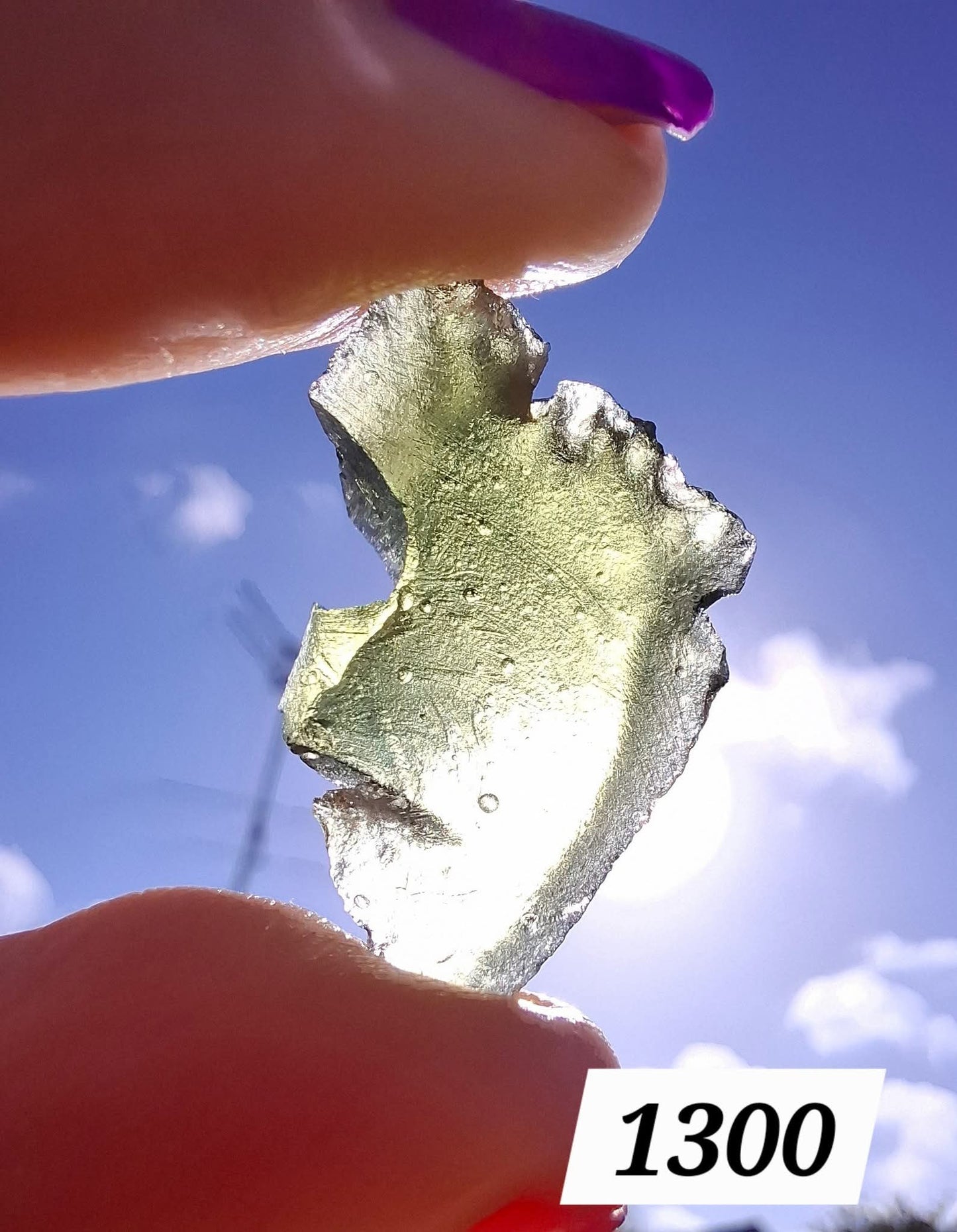 Moldavite Piece, 2.79g, Tektite (Ref: 1300)