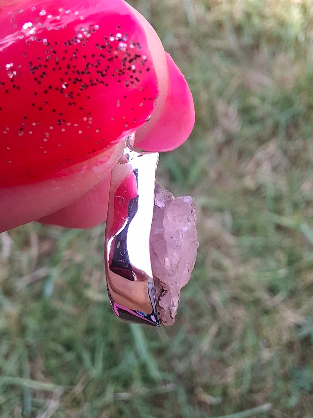 Pink Tourmaline Pendant, 925 Silver, Crystal (Ref: PT80)
