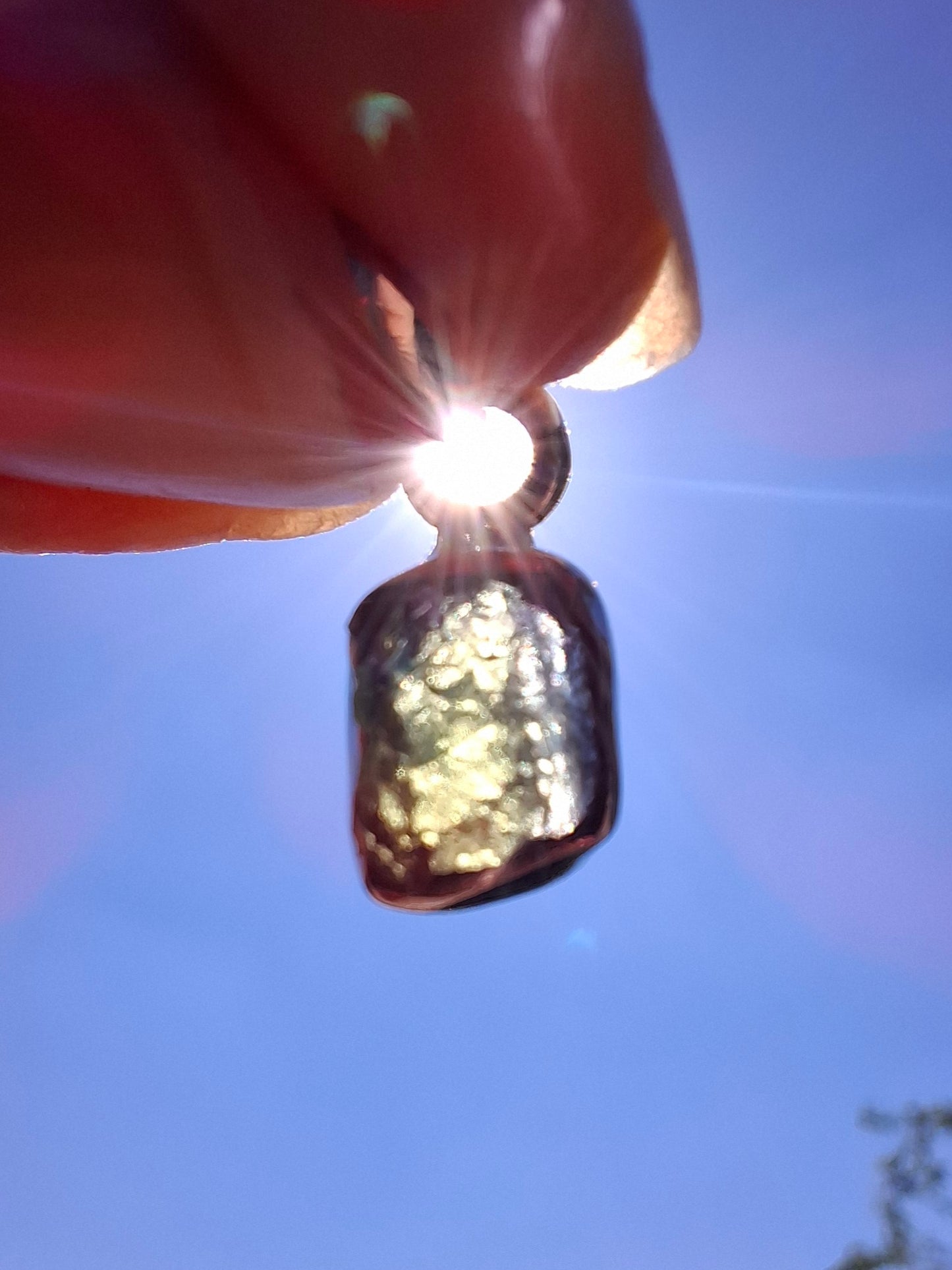Moldavite Pendant, 925 Silver, Tektite (Ref: P61)
