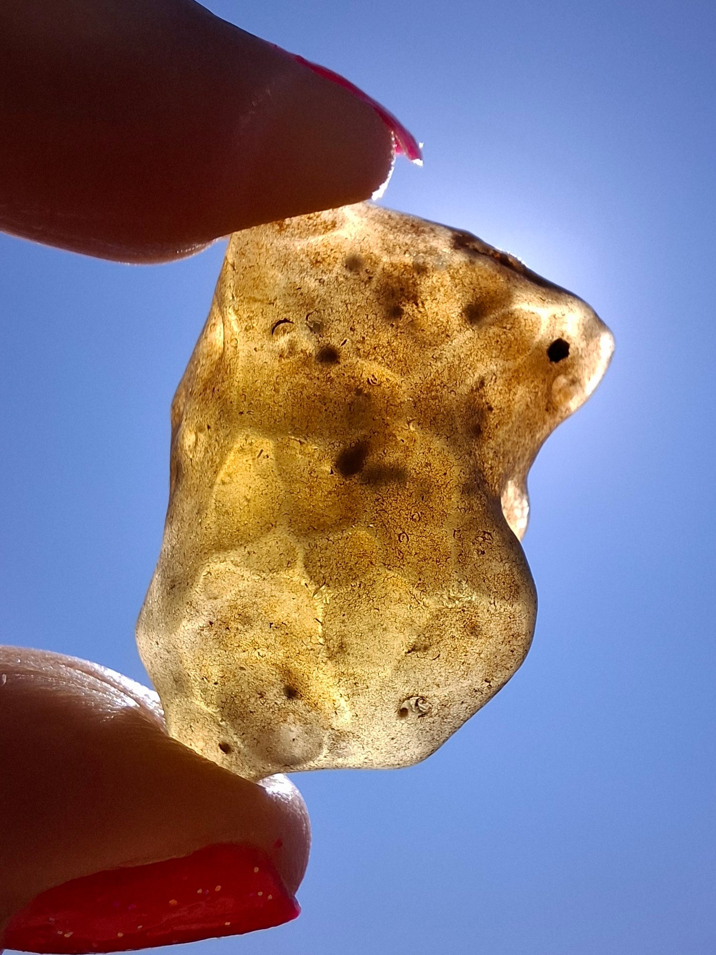 Libyan Desert Glass (darker) Piece, 10.25g, Tektite (Ref: L1368)