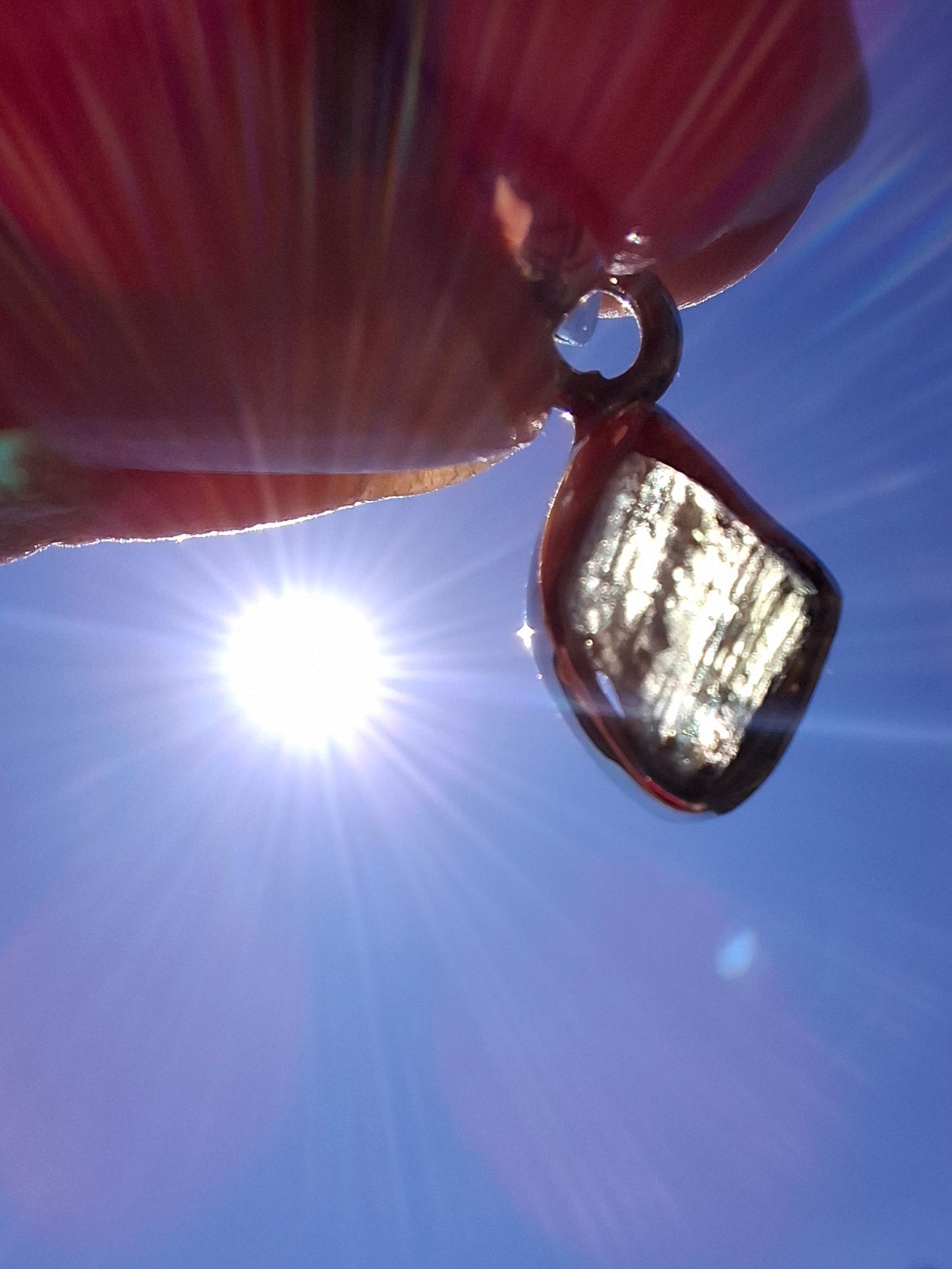 Moldavite Pendant, 925 Silver, Tektite (Ref: P52)