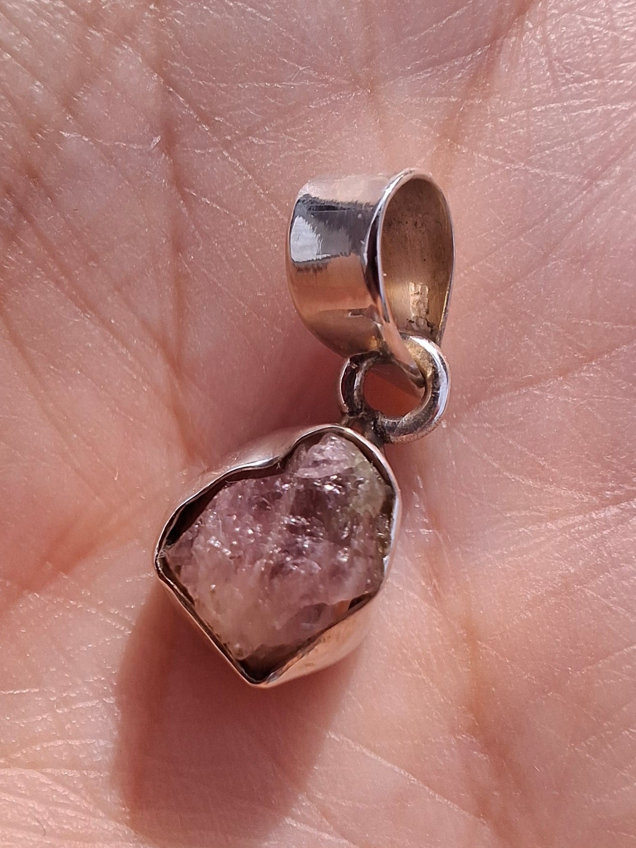 Pink Tourmaline Pendant, 925 Silver, Crystal (Ref: PT72)