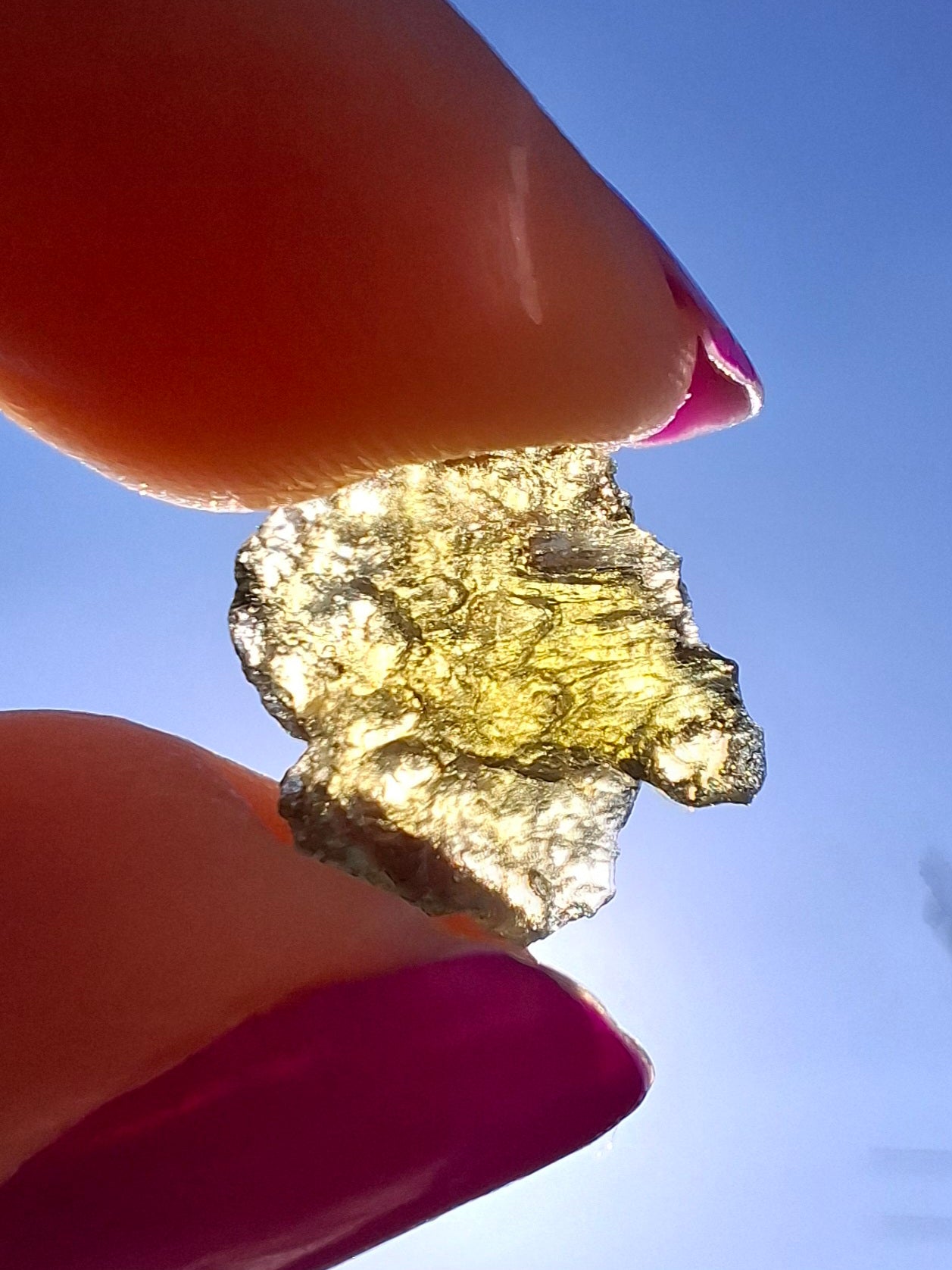 Moldavite Piece, 0.62g, Tektite (Ref: 1455)