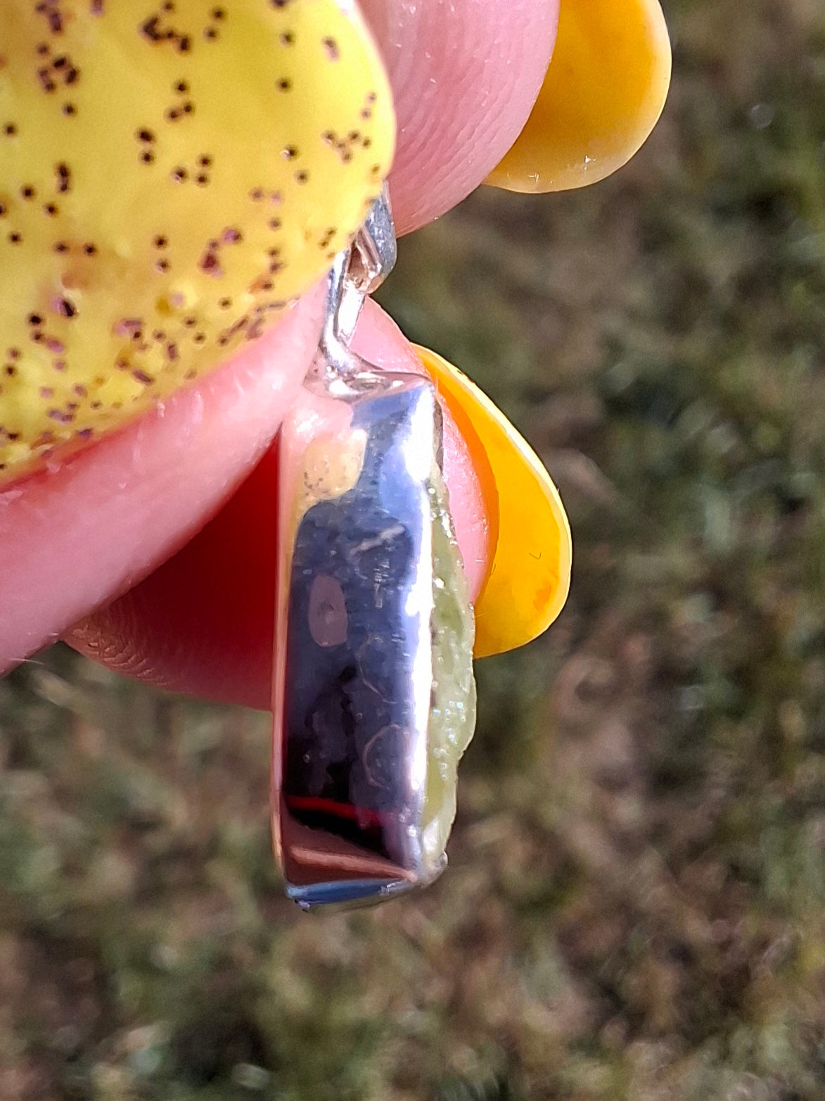 Green Tourmaline Pendant, 925 Silver, Crystal (Ref: GT5)
