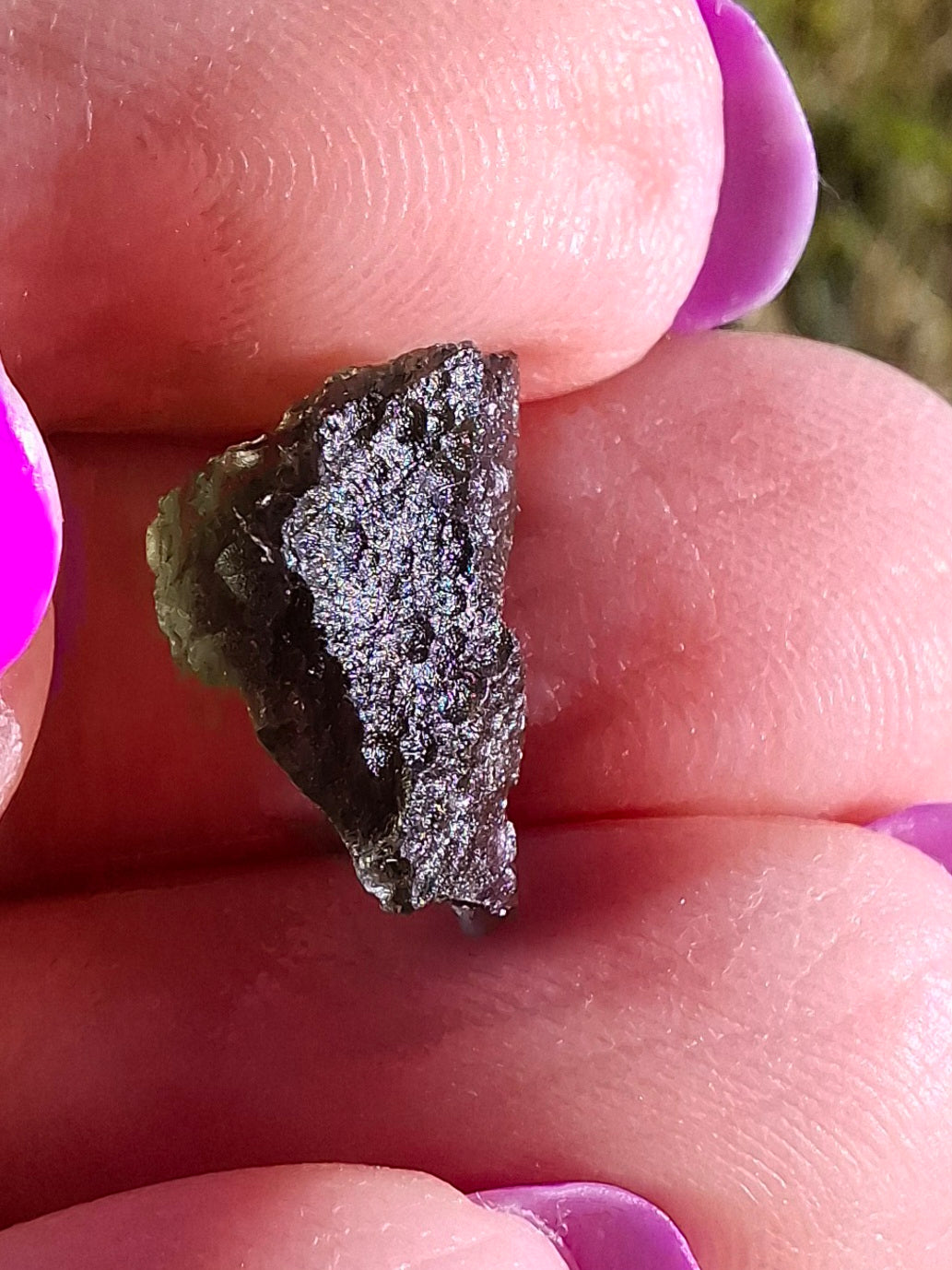 Moldavite Piece, 0.82g, Tektite (Ref: 1456)