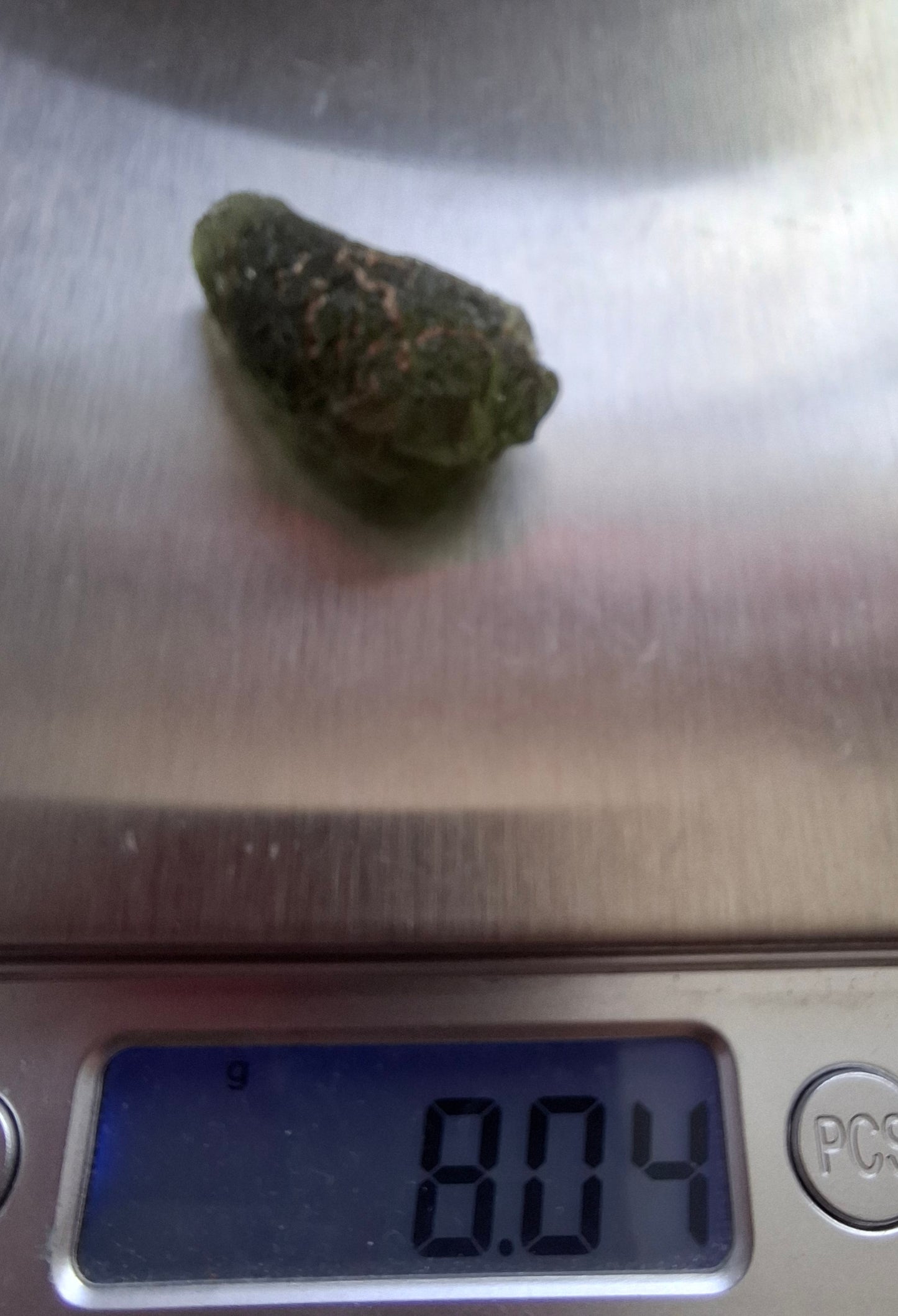 Moldavite Piece, NESMEN, 8.04g, Tektite (Ref: 1377)