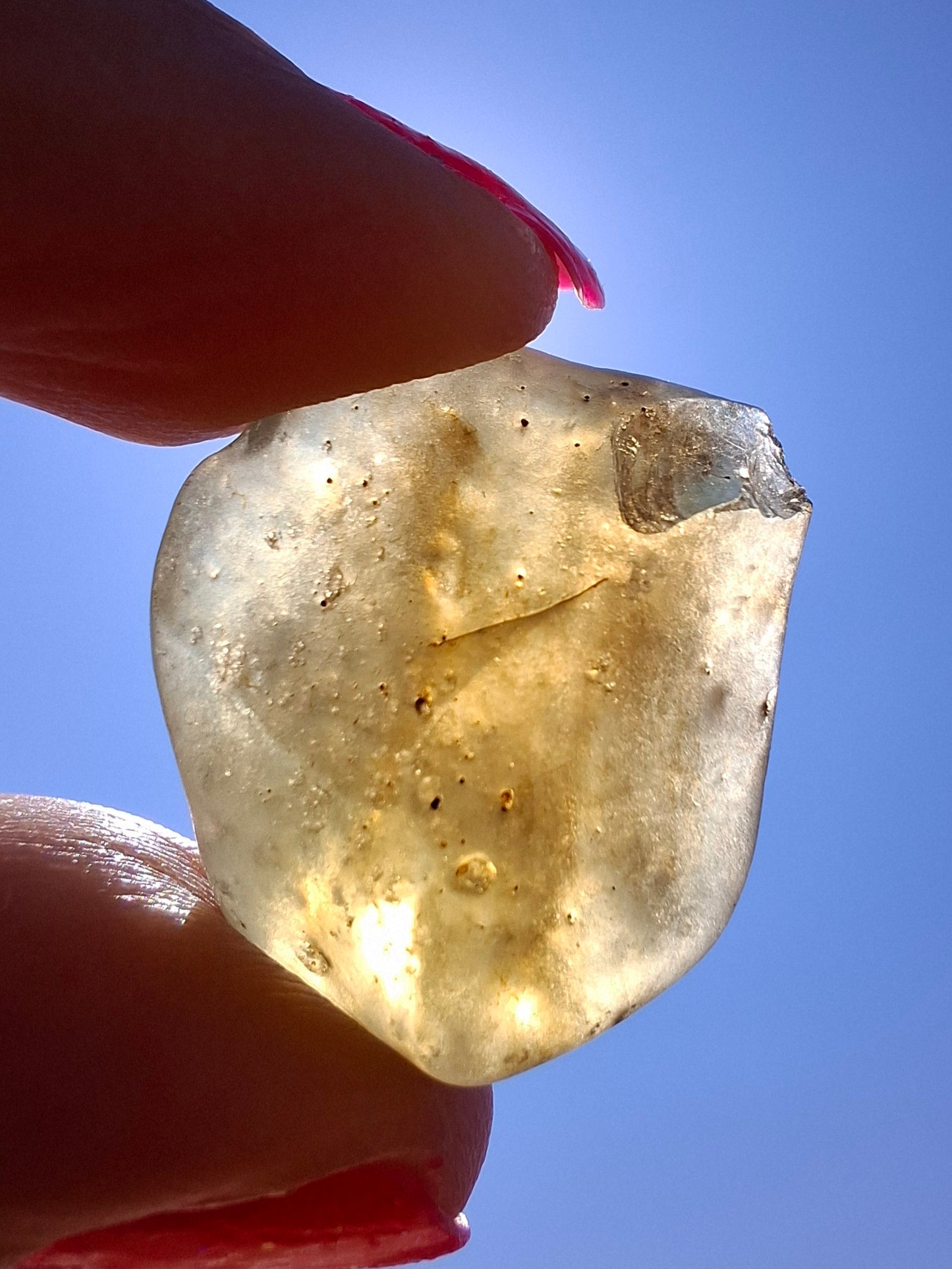 Libyan Desert Glass (darker) Piece, 6.82g, Tektite (Ref: L1365)
