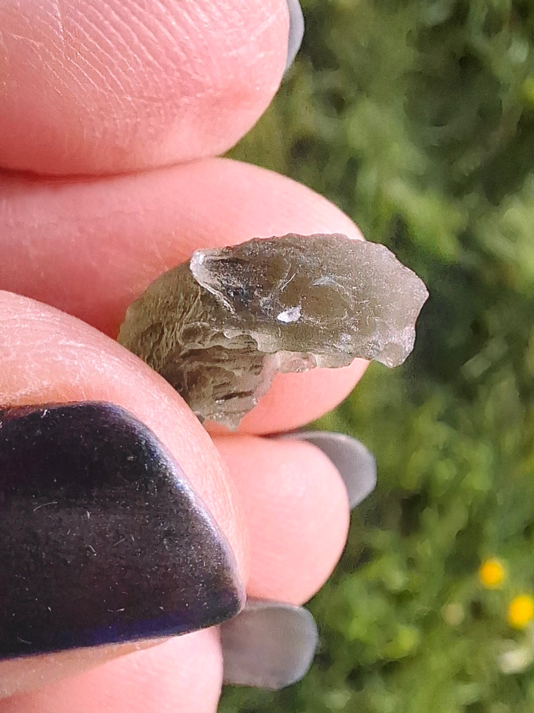 Moldavite Piece, 0.98g, Tektite (Ref: 1380)