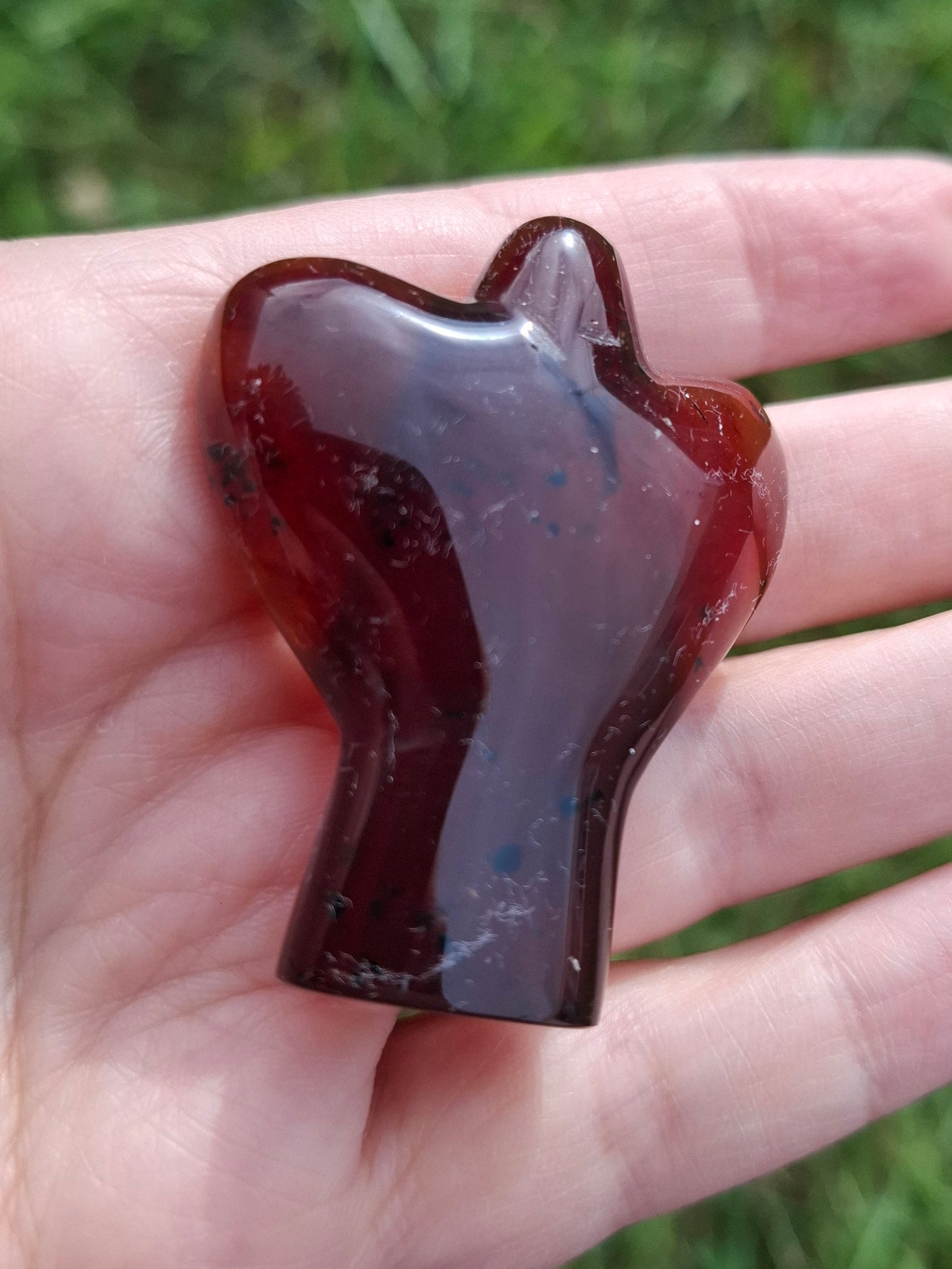 Red Amber Angel, 13.66g, Carving, Fossil (Ref: AA10)