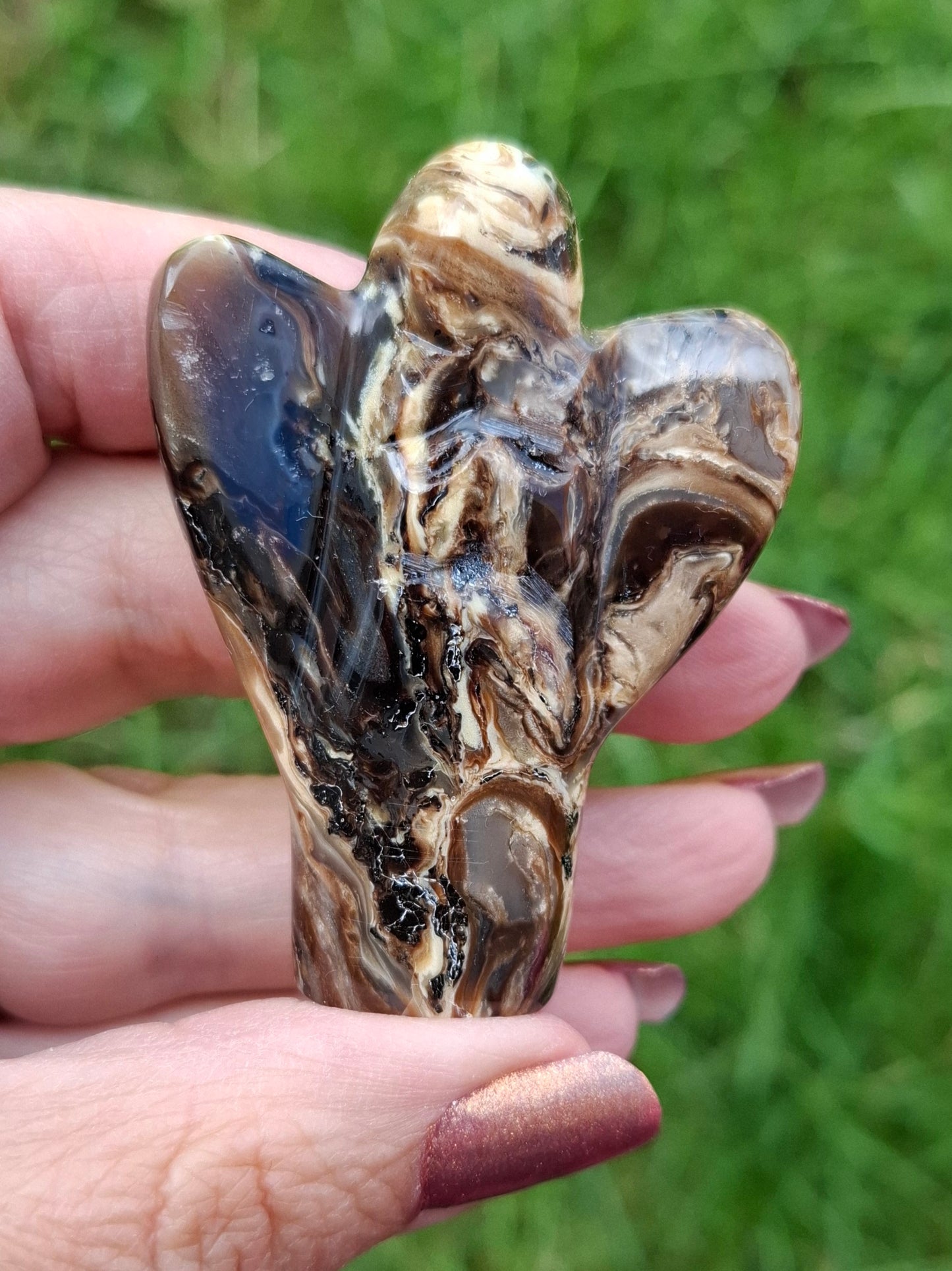 Red Amber Angel, 15.65g, Carving, Fossil (Ref: AA4)