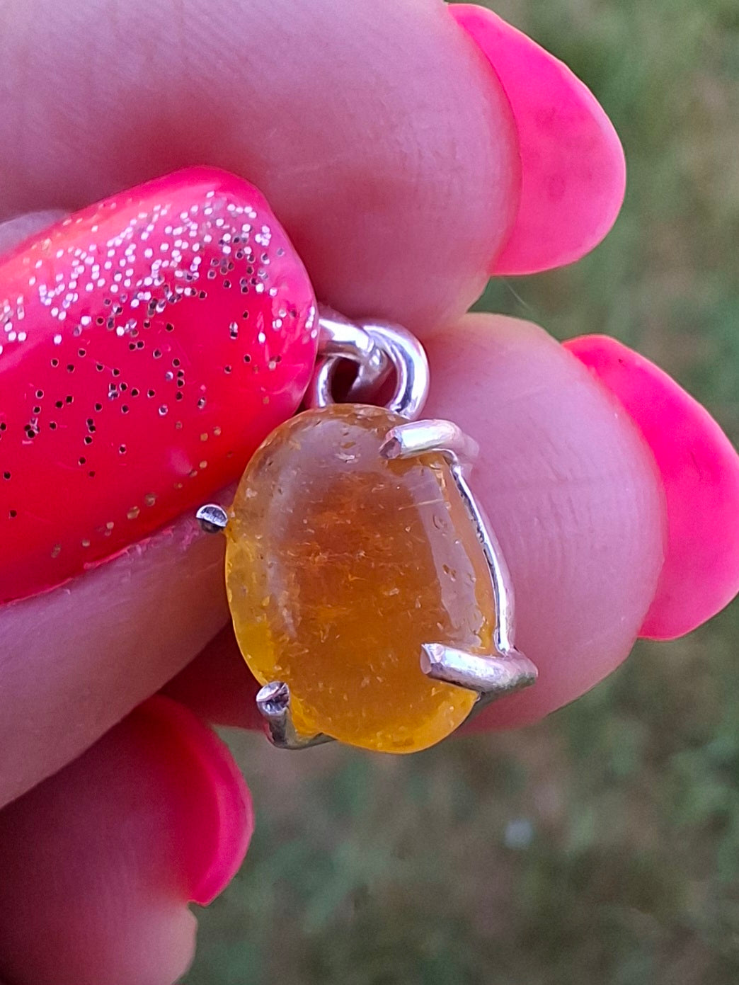 Baltic Amber Pendant, 925 Silver, Fossil (Ref: AP26)