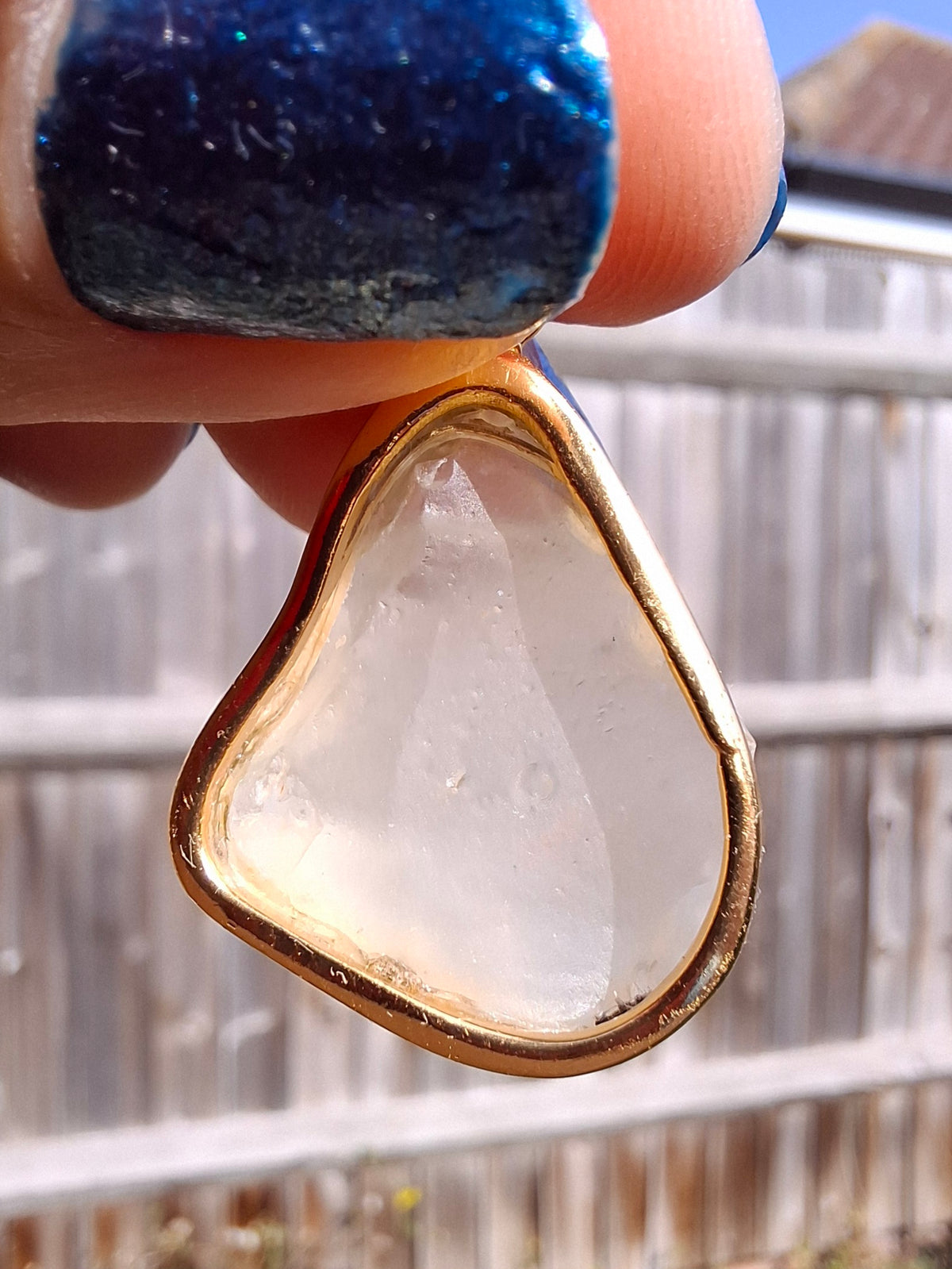 Libyan Desert Glass Pendant, 14K GOLD Plated, Tektite (Ref: LP121)