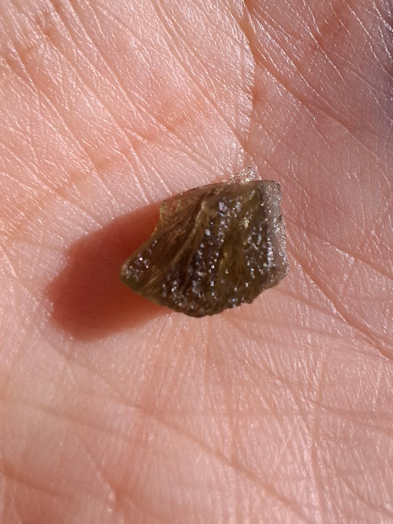 Moldavite small Piece, 0.41g, Tektite (Ref: 1482)
