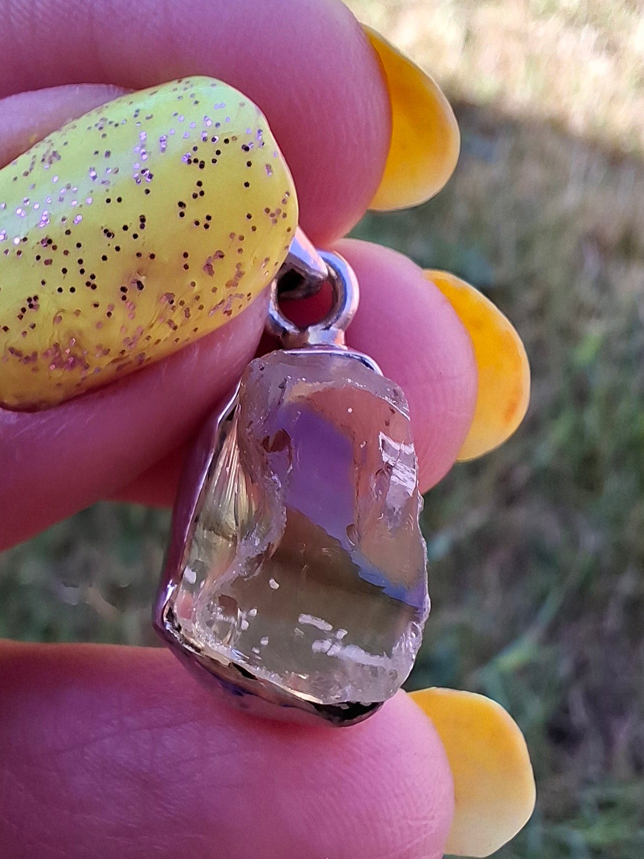 Libyan Desert Glass Pendant, 925 Silver, Tektite (Ref: LP105)