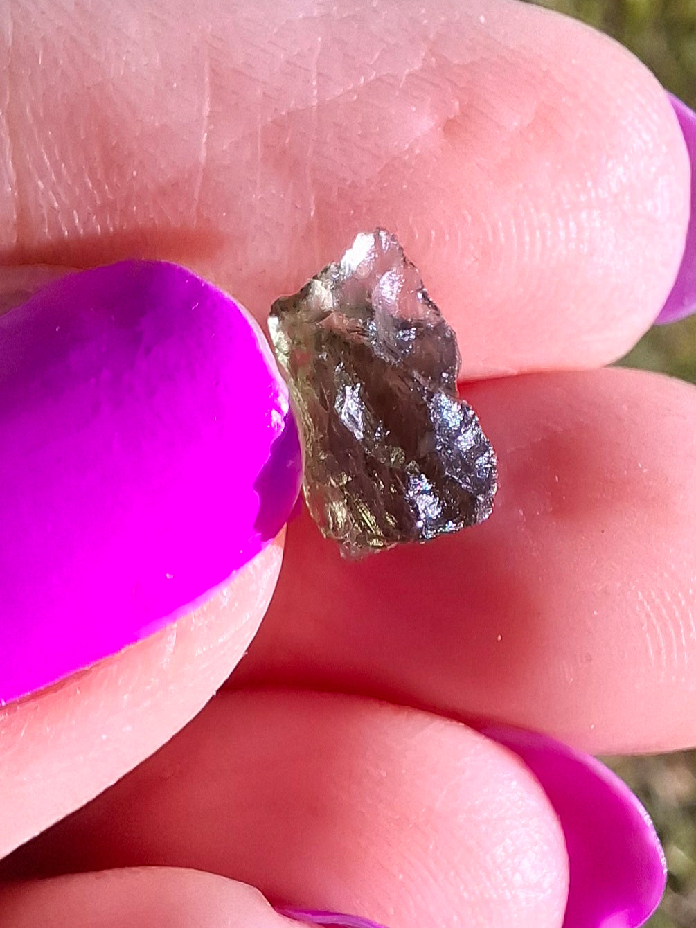 Moldavite small Piece, 0.40g, Tektite (Ref: 1458)