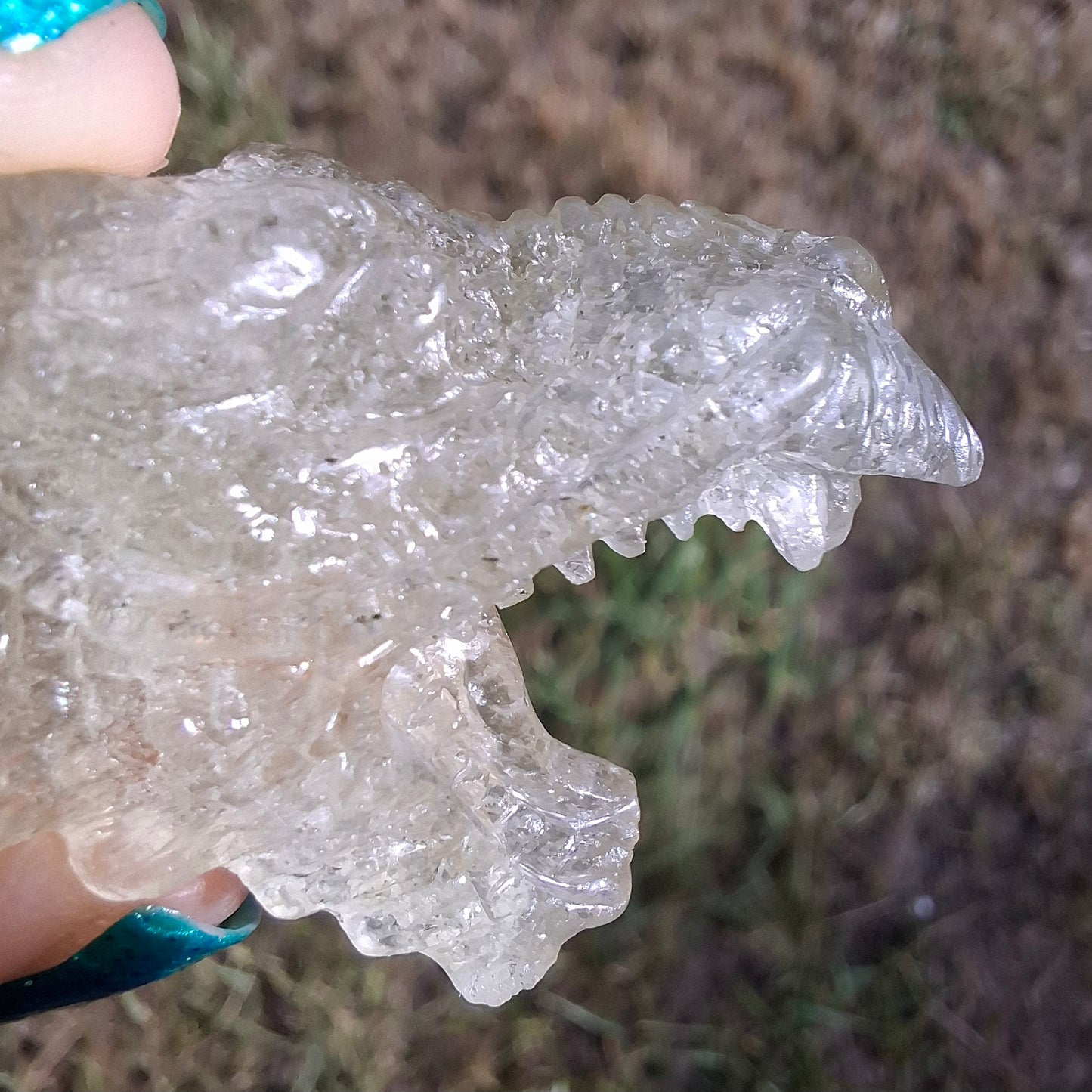 Libyan Desert Glass DRAGON HEAD carving, 22.42g, Tektite (Ref: Dragon 2)