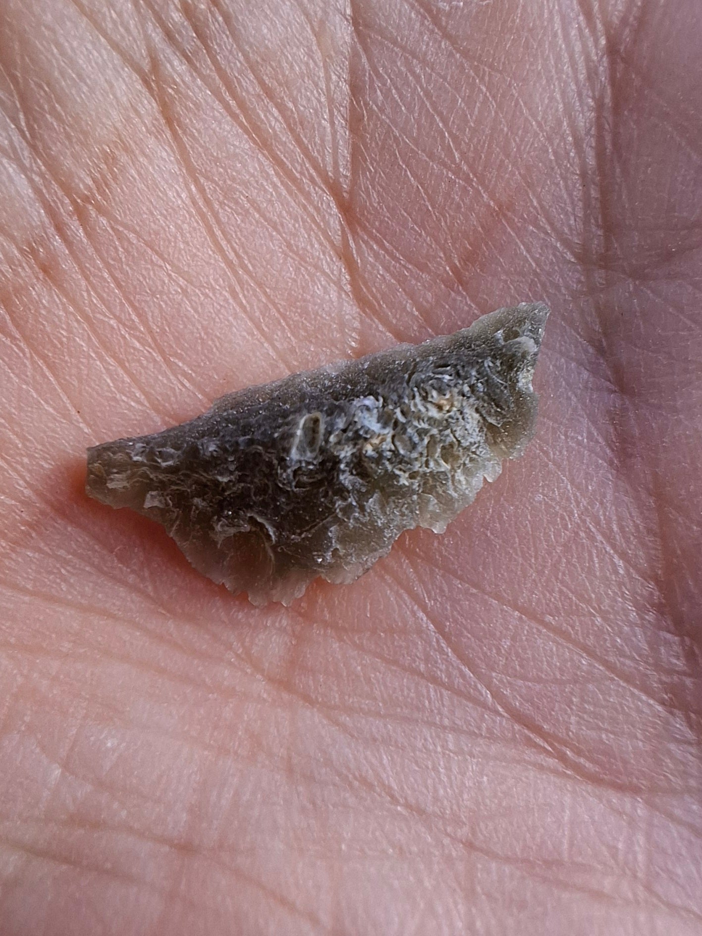 Moldavite Piece, SNOWFLAKE, FROSTED, BRUSNA, Tektite (Ref: 1491)