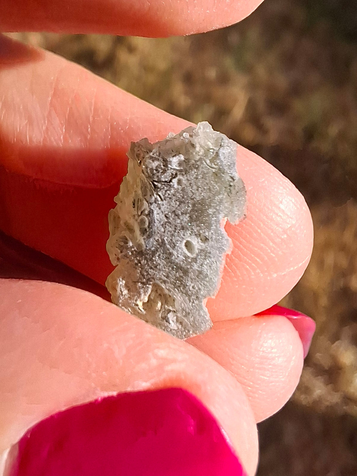 Moldavite Piece, SNOWFLAKE, FROSTED, BRUSNA, Tektite (Ref: 1493)