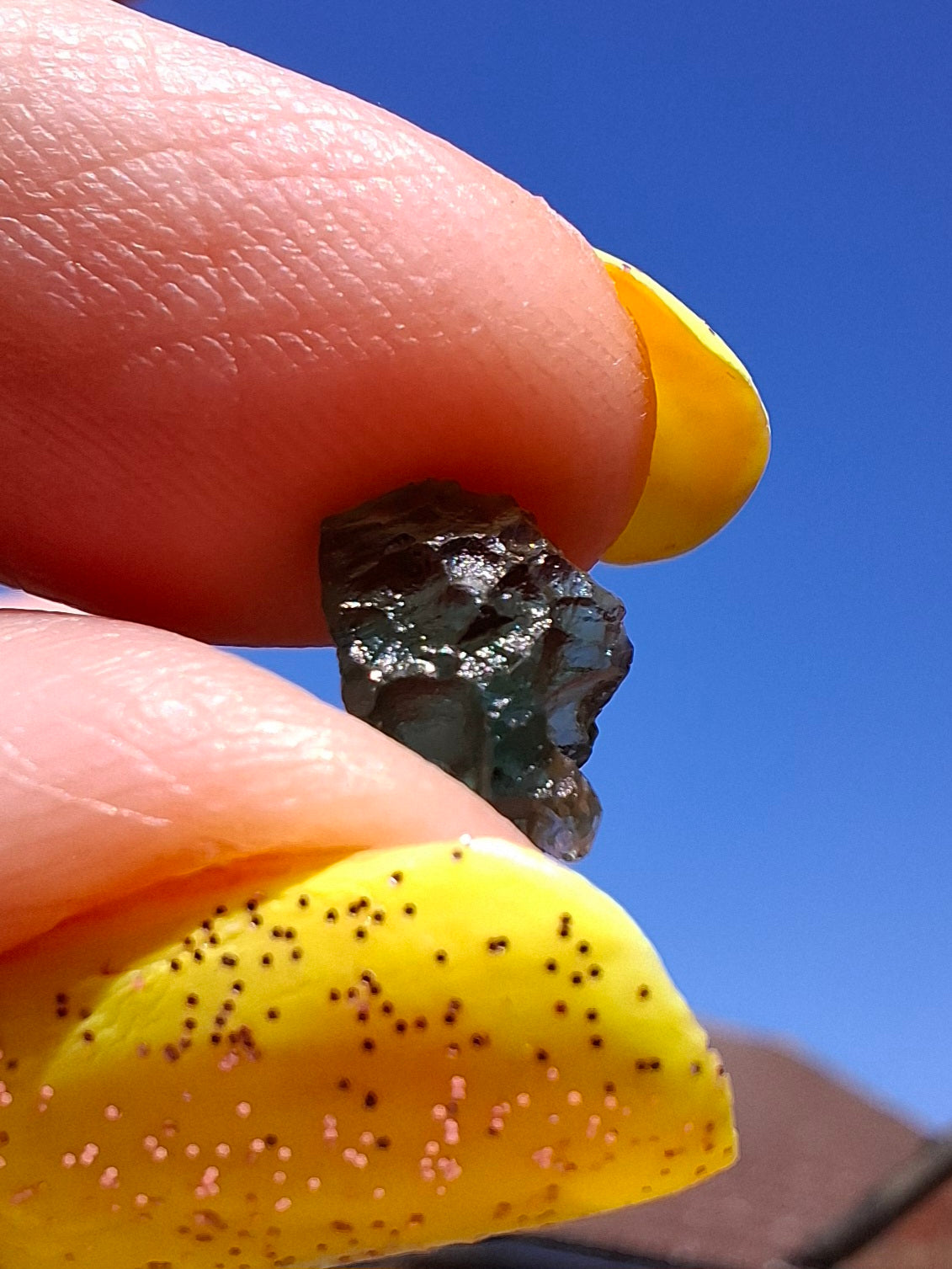 Moldavite small Piece, 0.40g, Tektite (Ref: 1479)