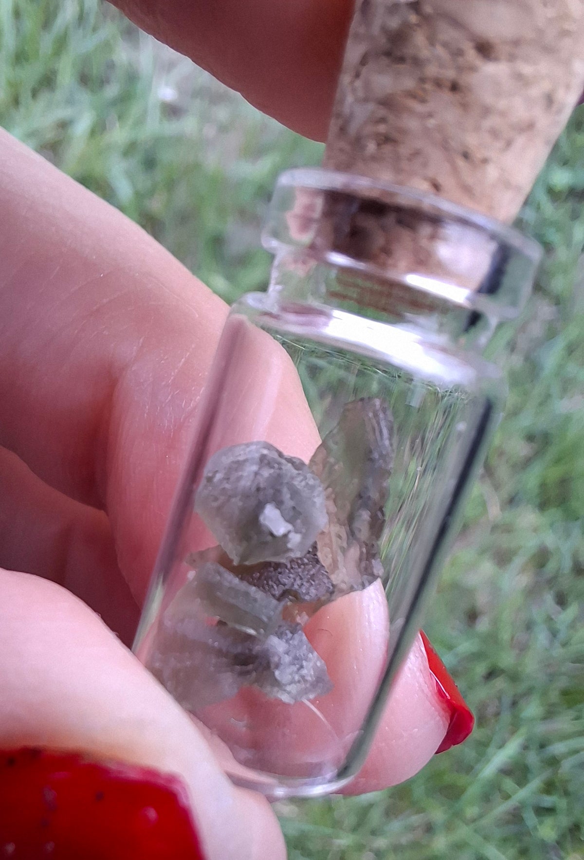Moldavite chips (0.50g) in 1ml Bottle, Tektite (Ref: B20)