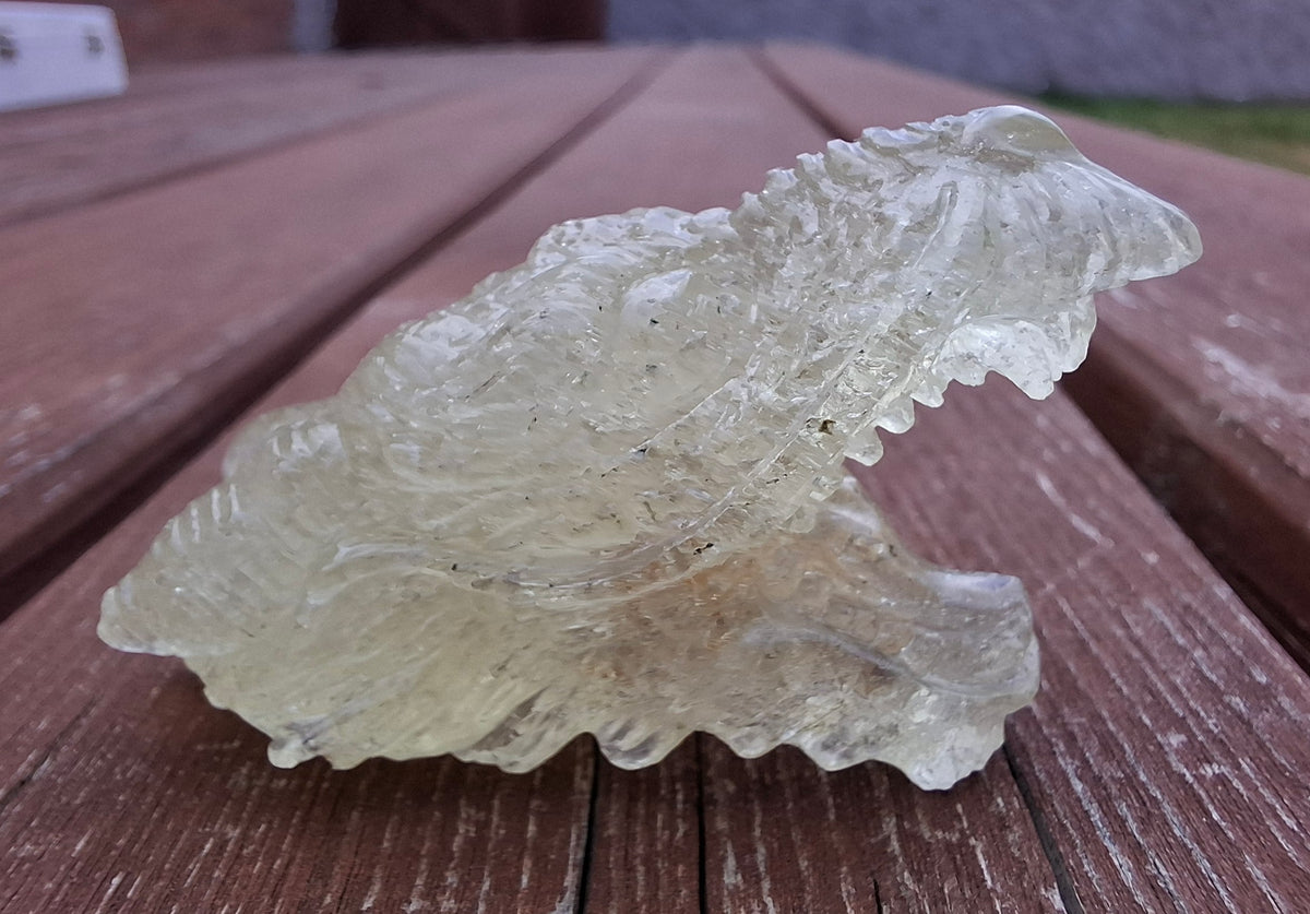 Libyan Desert Glass DRAGON HEAD carving, 22.42g, Tektite (Ref: Dragon 2)