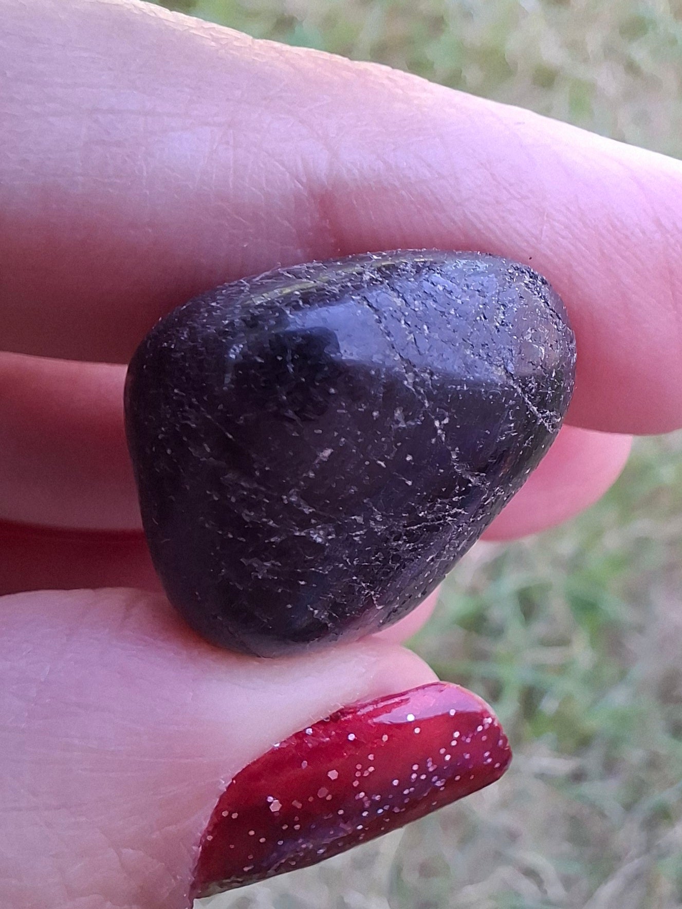 Black Tourmaline, Tumble Stone, Crystal (Ref: T219)