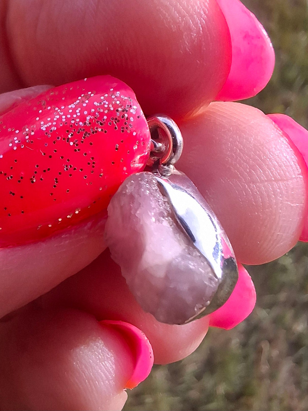 Pink Tourmaline Pendant, 925 Silver, Crystal (Ref: PT71)
