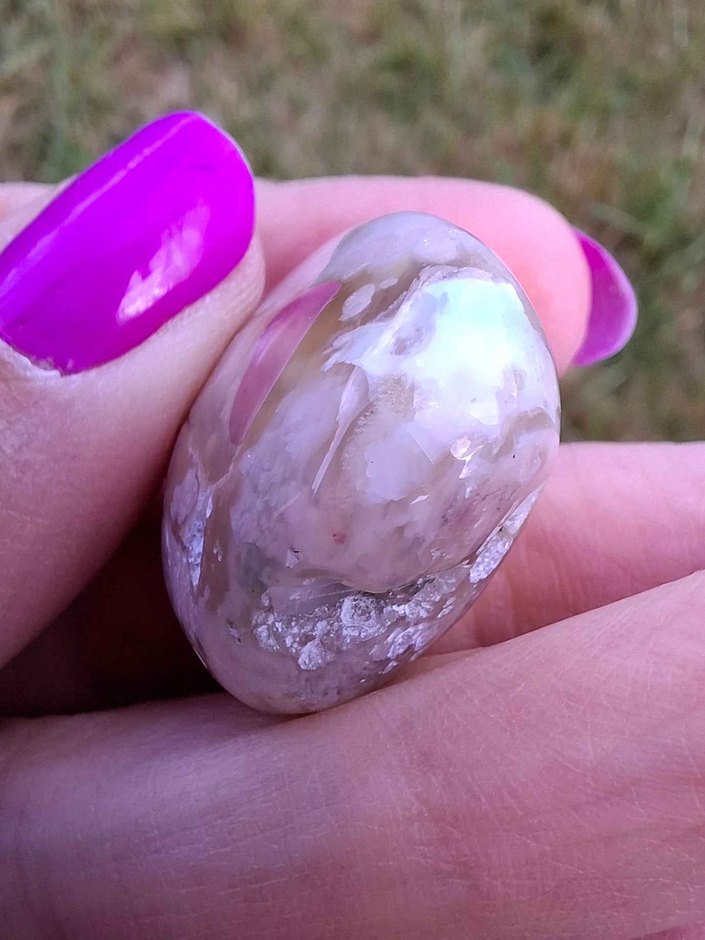 Flower Agate, Tumble Stone, Crystal (Ref: T71)